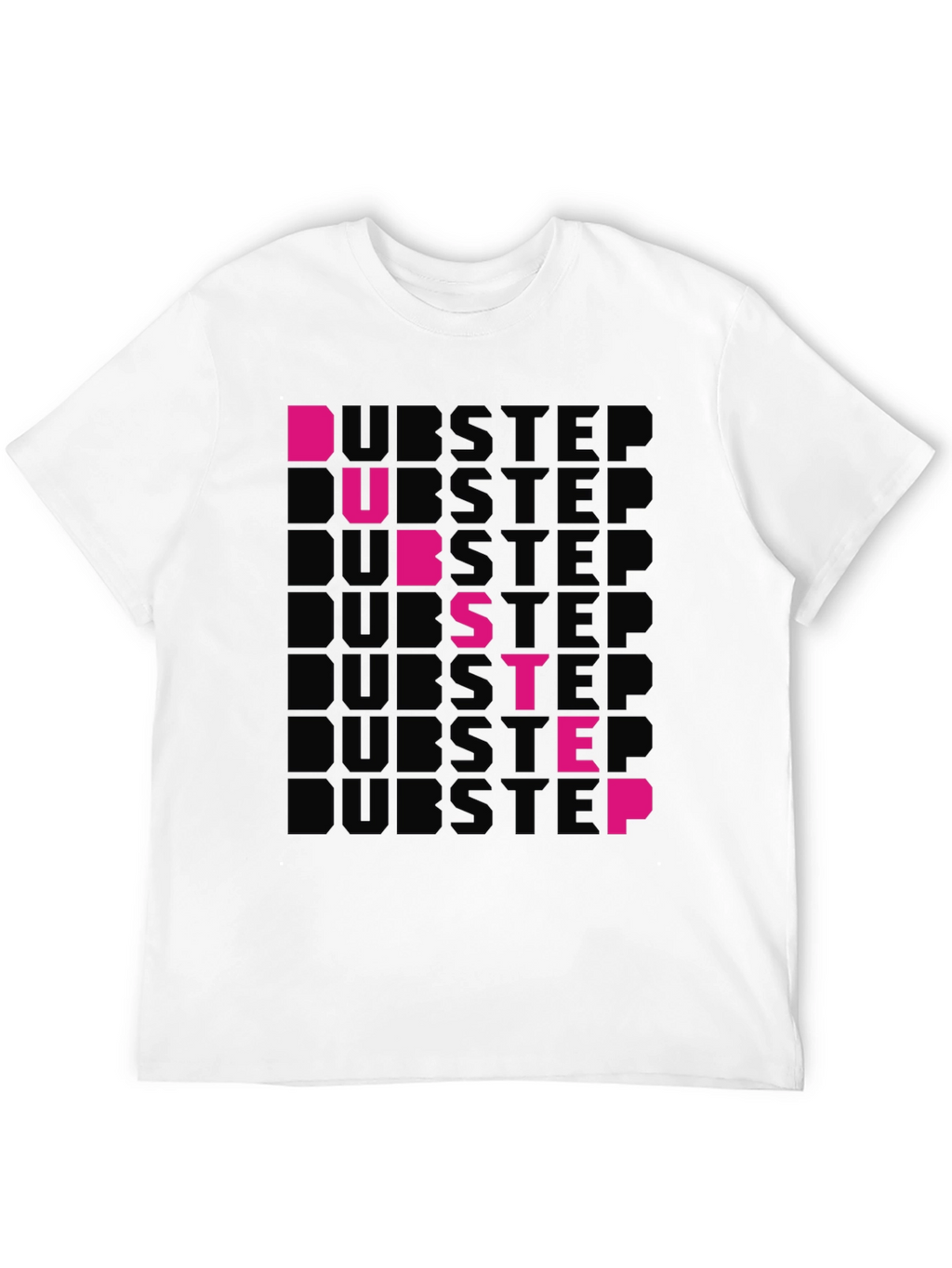 Dubstep Graphic Print Black T-Shirt