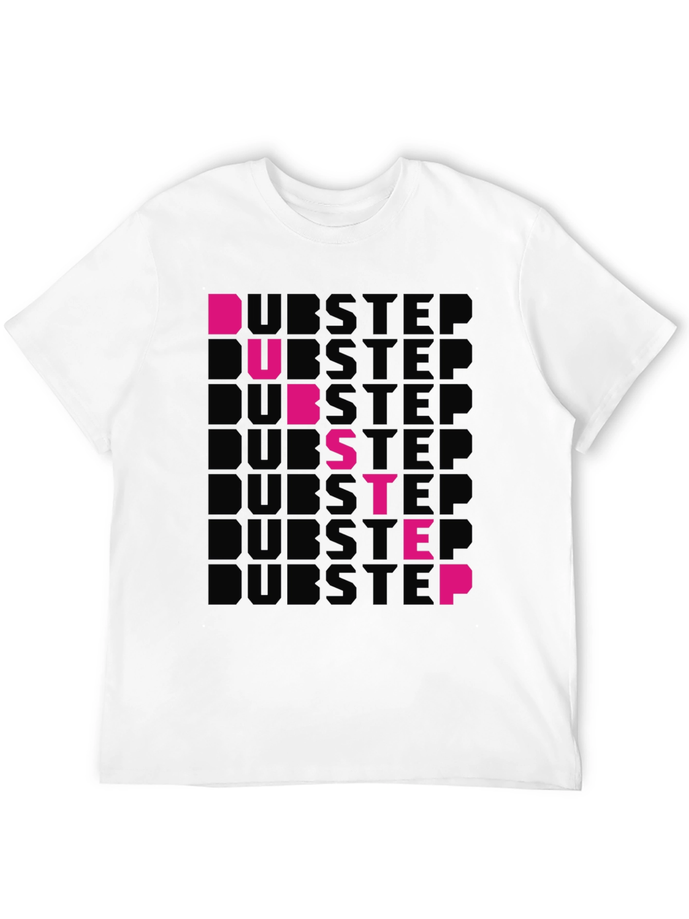 Dubstep Graphic Print Black T-Shirt
