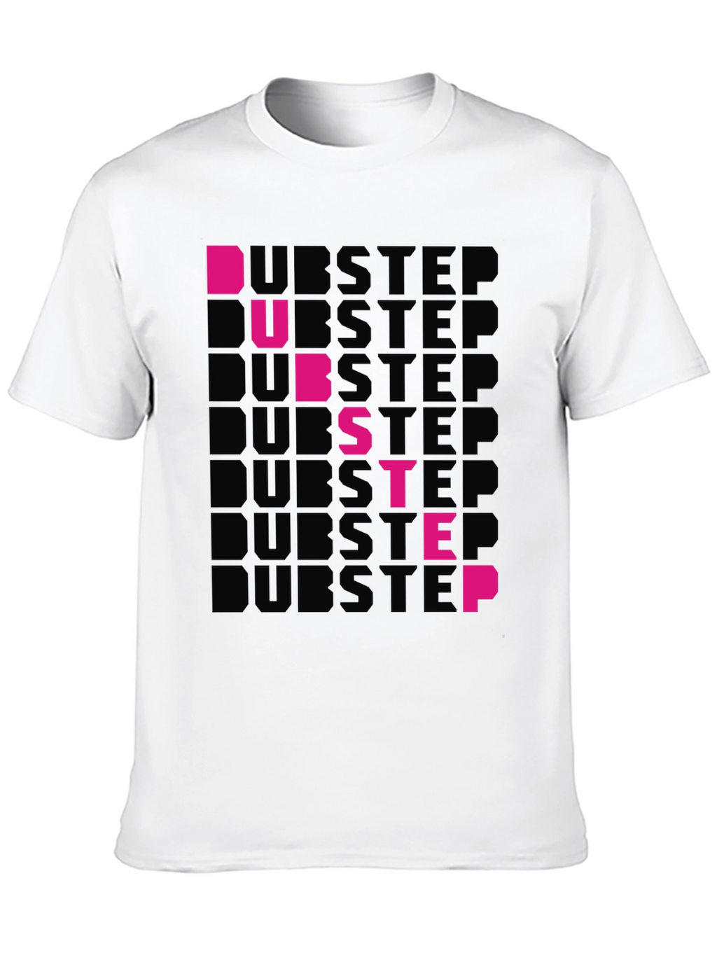 Dubstep Graphic Print Black T-Shirt