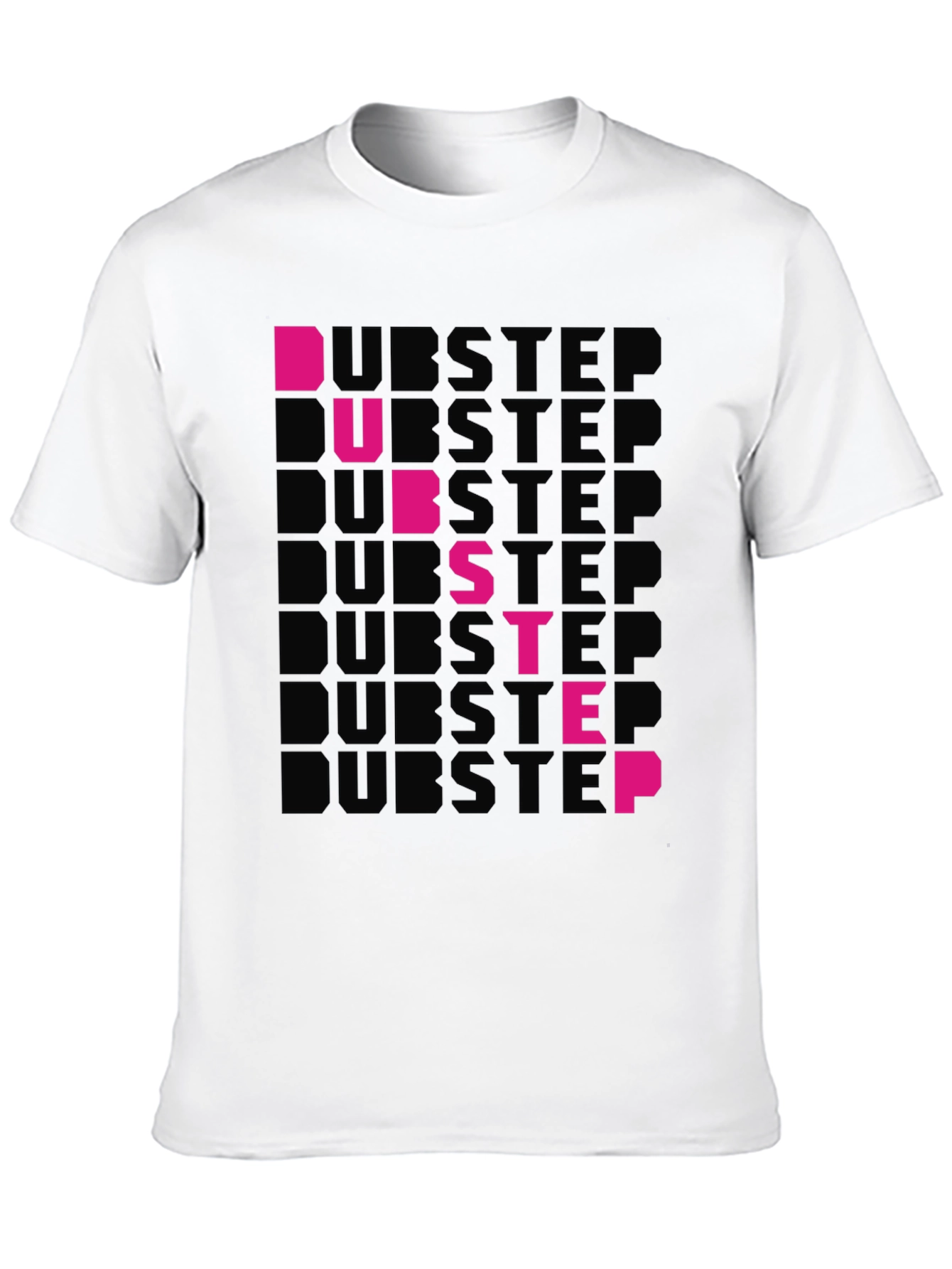 Dubstep Graphic Print Black T-Shirt
