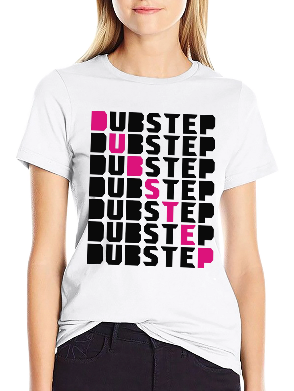 Dubstep Graphic Print Black T-Shirt