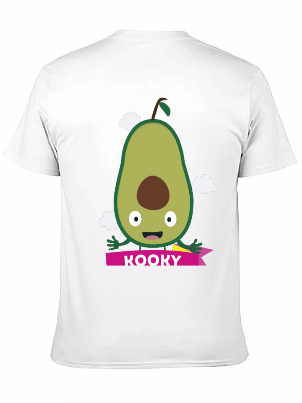 Kooky Avocado Graphic Tee - Black Cotton T-Shirt