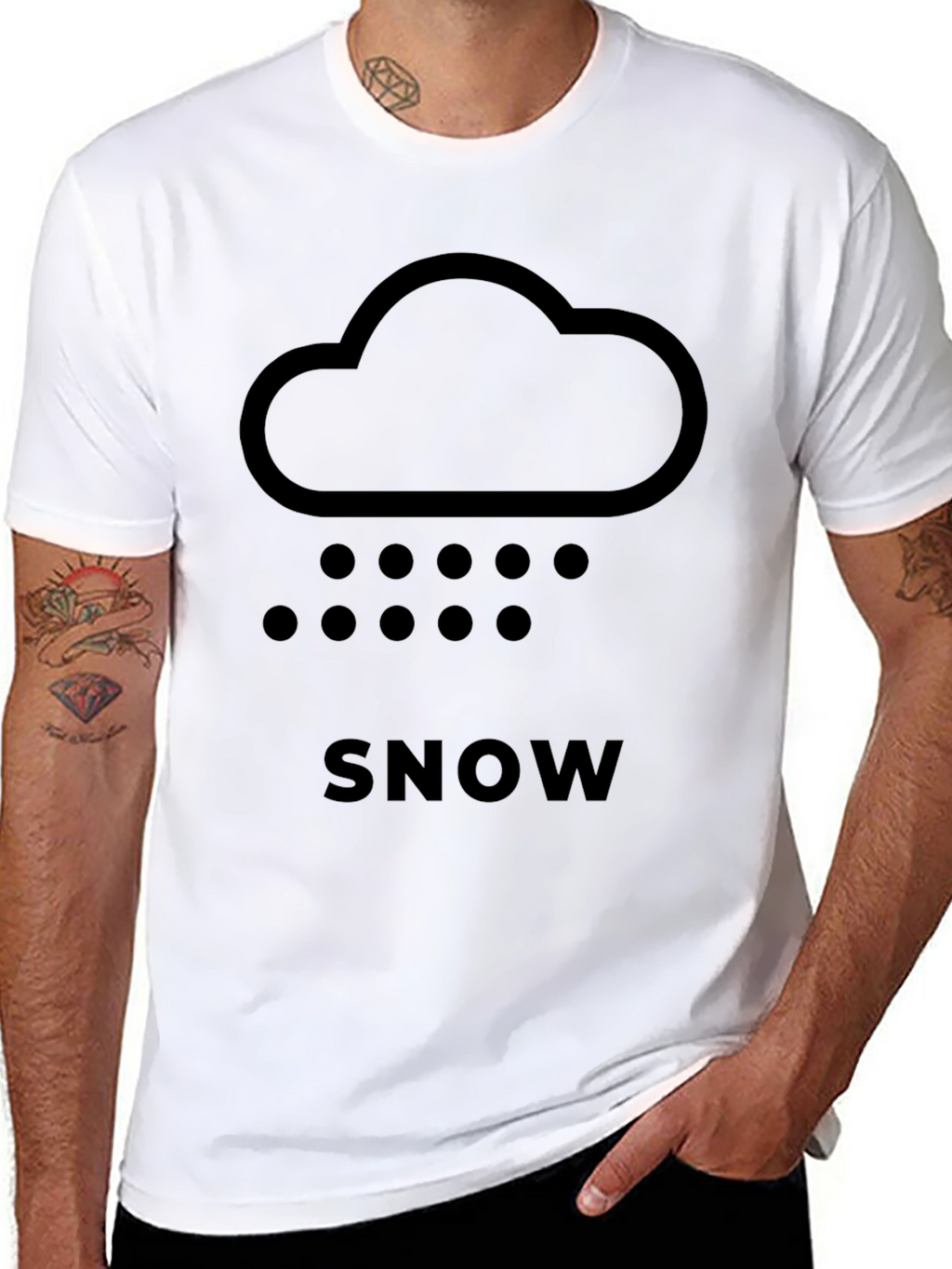 Snow Cloud Graphic Tee - Weather Shirt