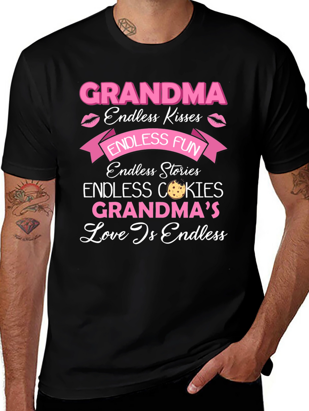Grandma Endless Love Black T-Shirt