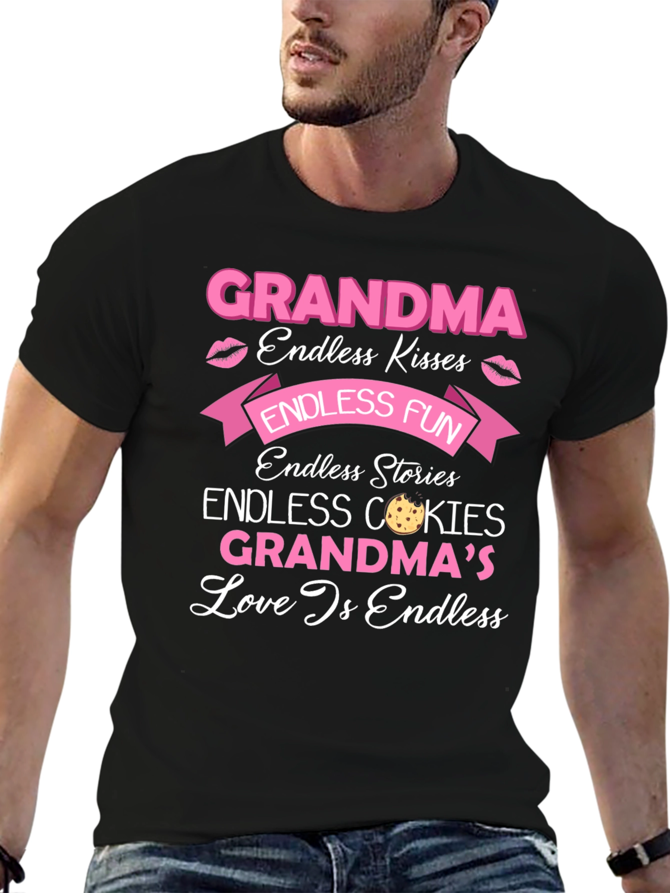 Grandma Endless Love Black T-Shirt