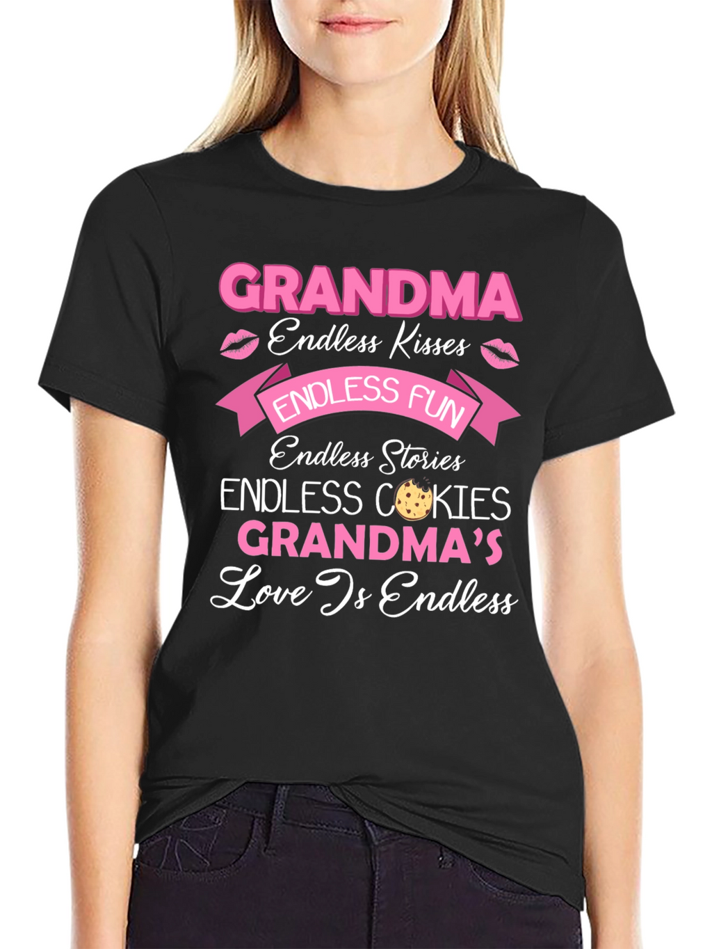 Grandma Endless Love Black T-Shirt