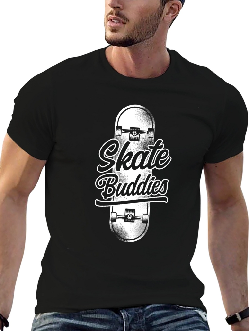 Skate Buddies Black Graphic Tee