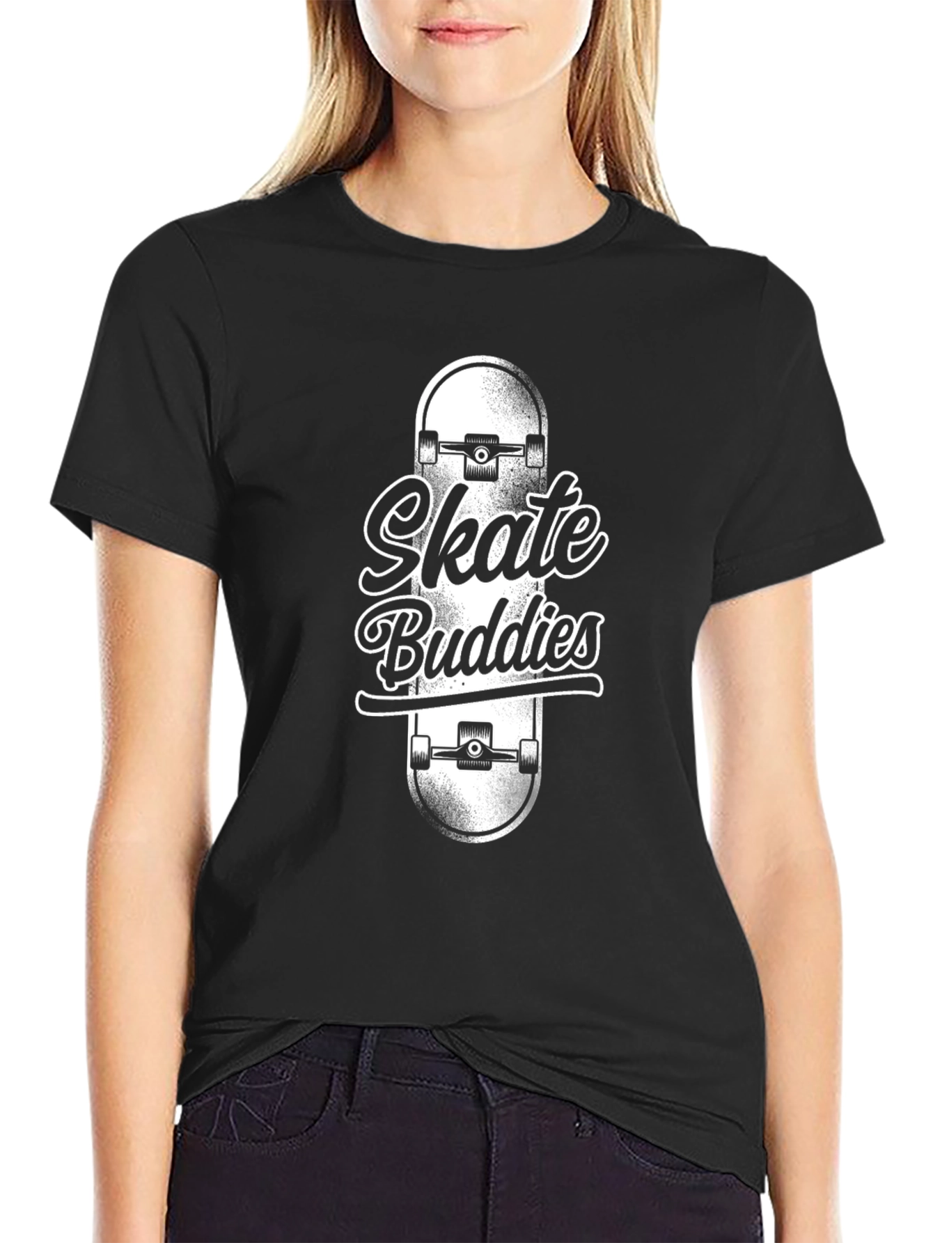 Skate Buddies Black Graphic Tee