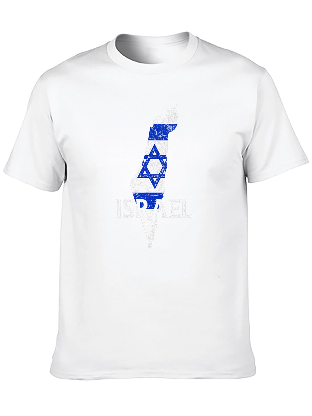 Israel Flag Map T-Shirt - Patriotic Design