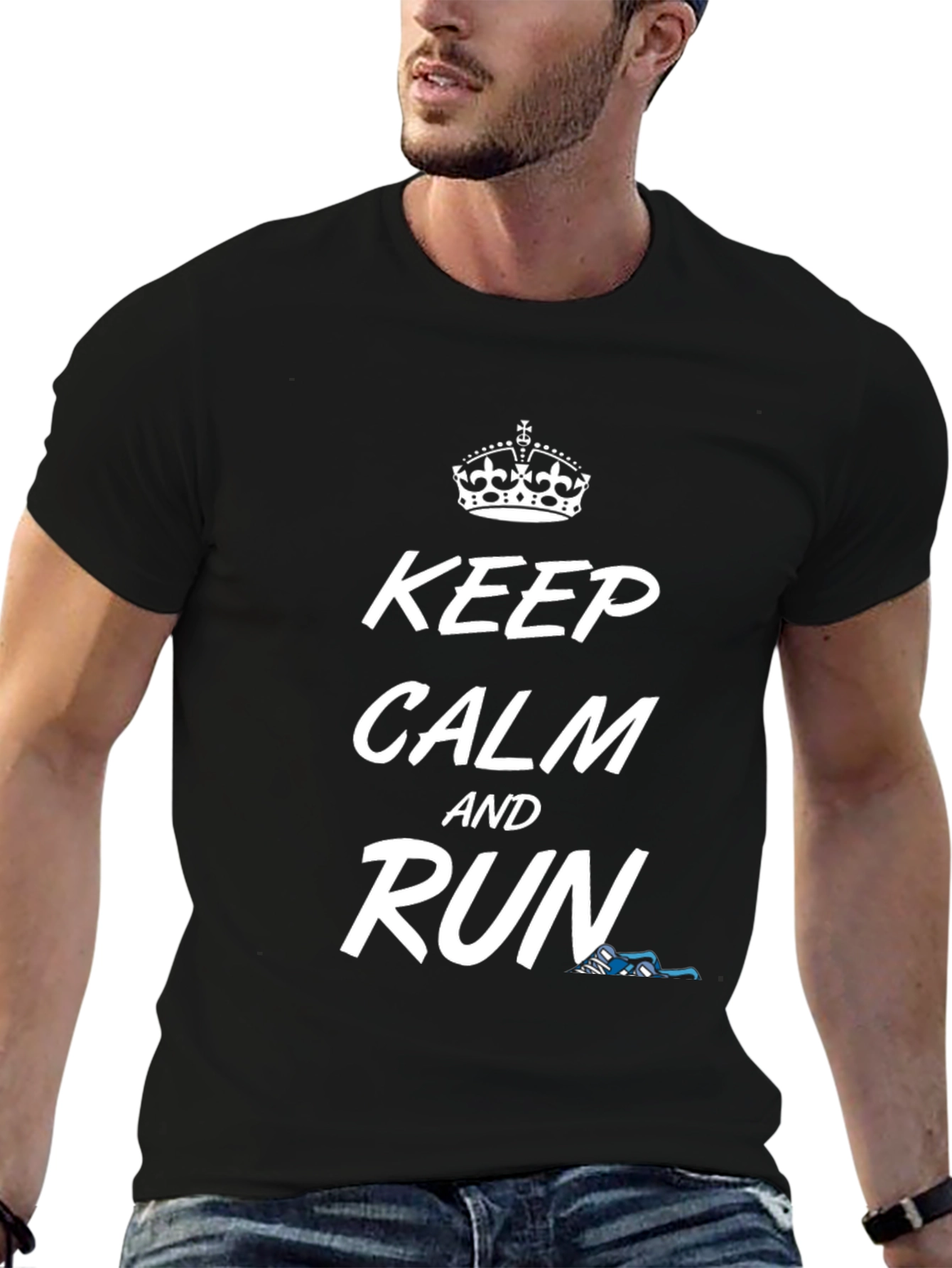 Keep Calm And Run Graphic T-Shirt