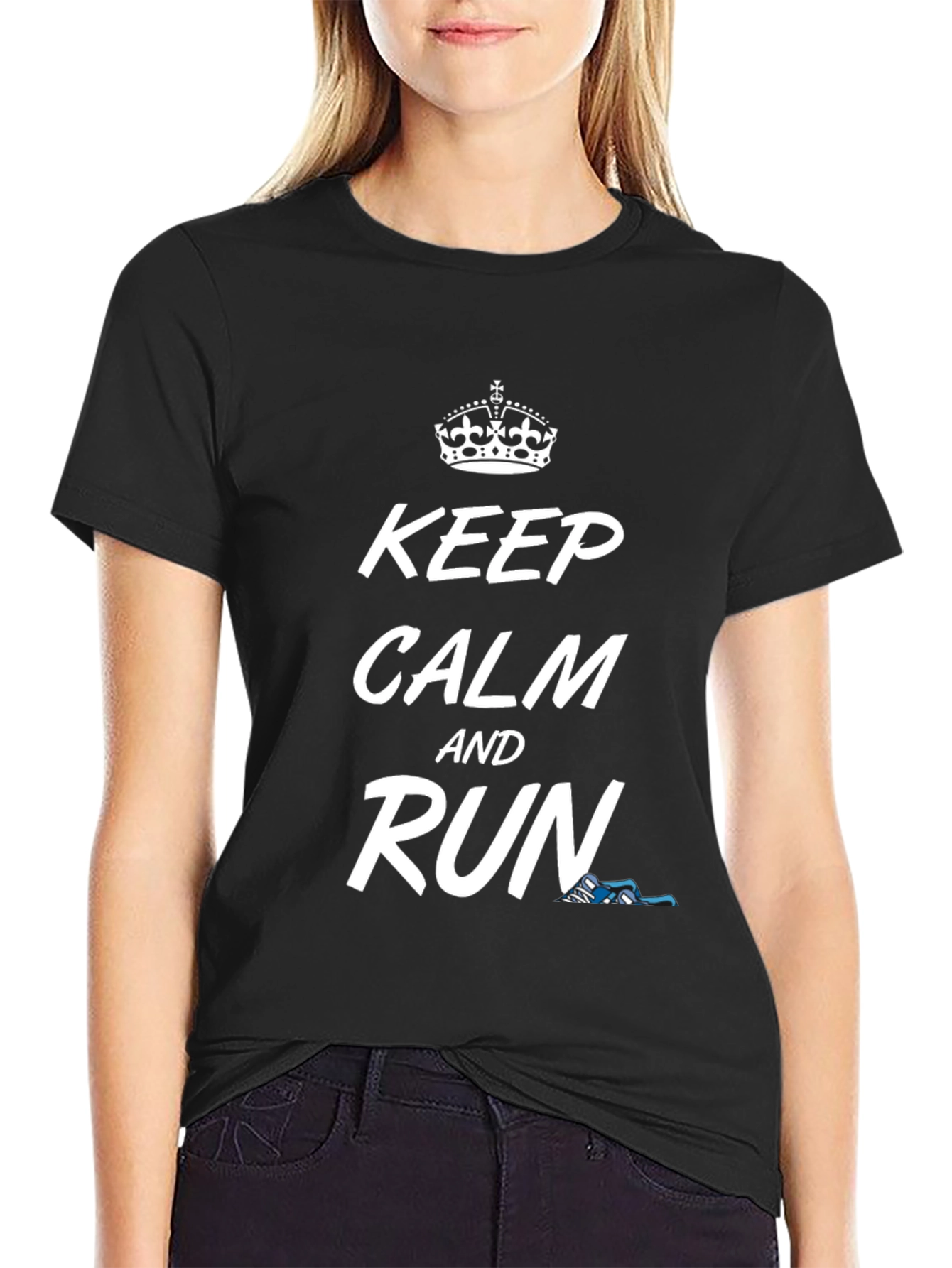 Keep Calm And Run Graphic T-Shirt