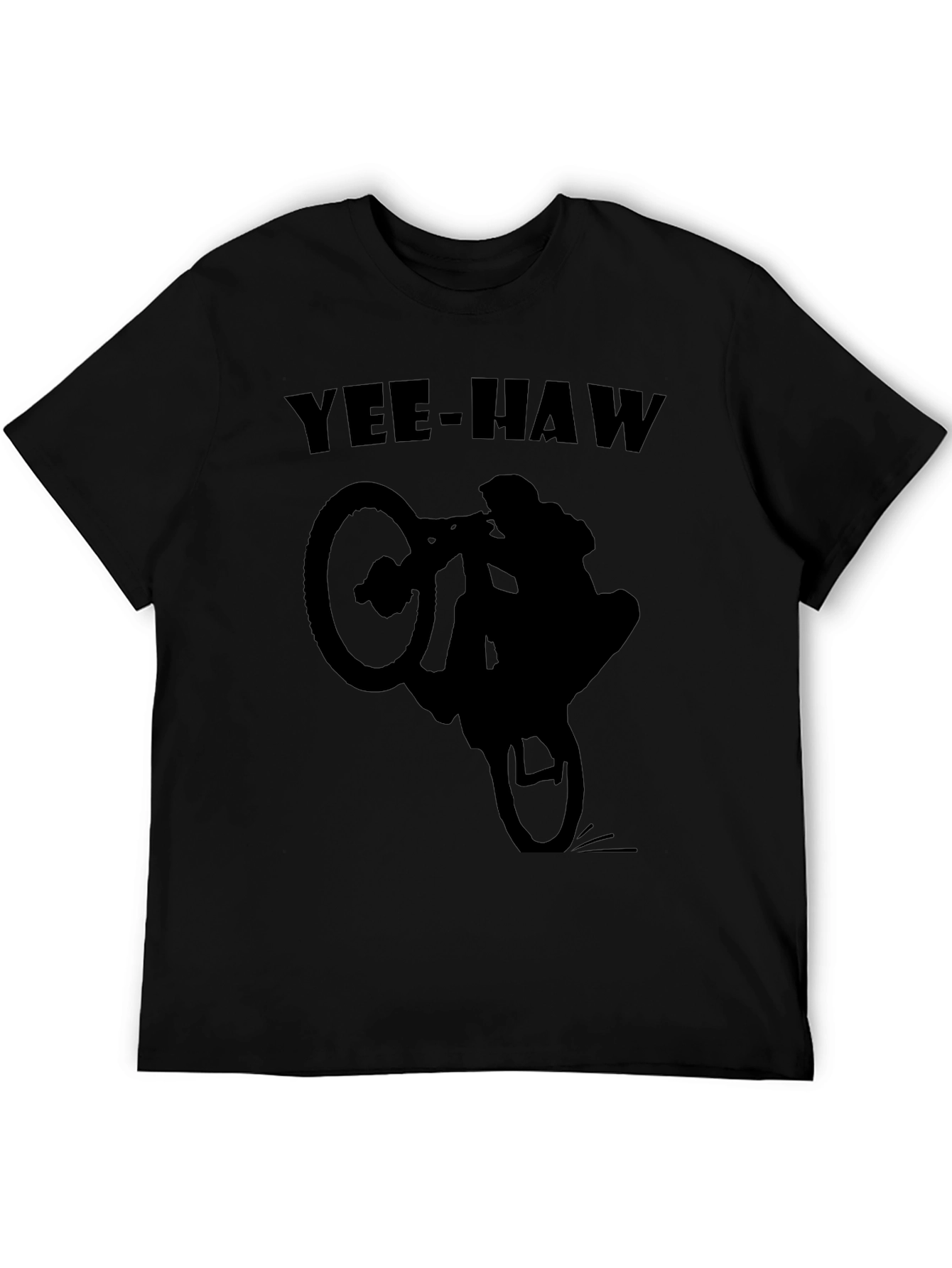 Yee-Haw Biker Silhouette T-Shirt - Black