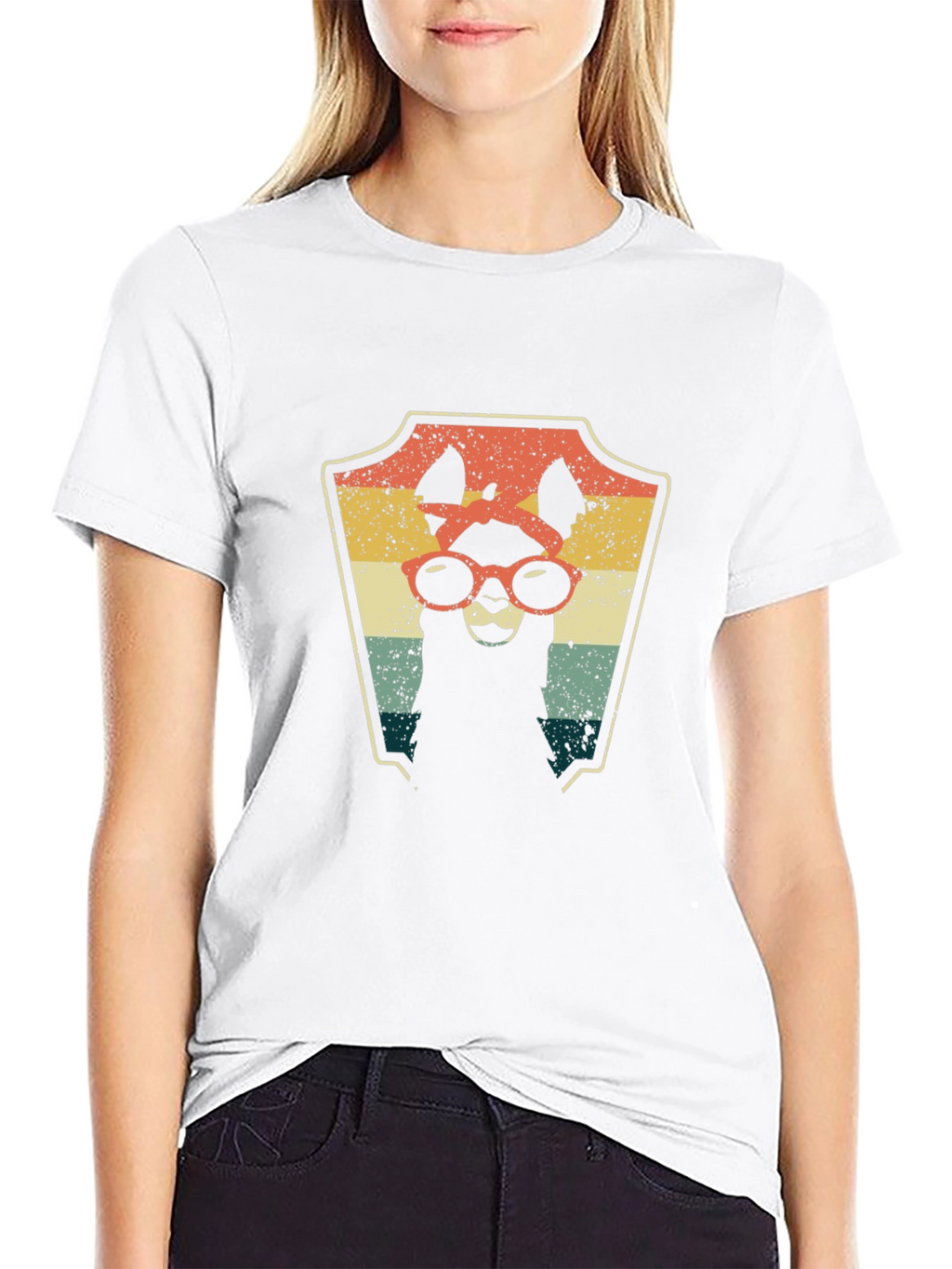 Retro Llama Graphic Tee - Cool Alpaca T-Shirt