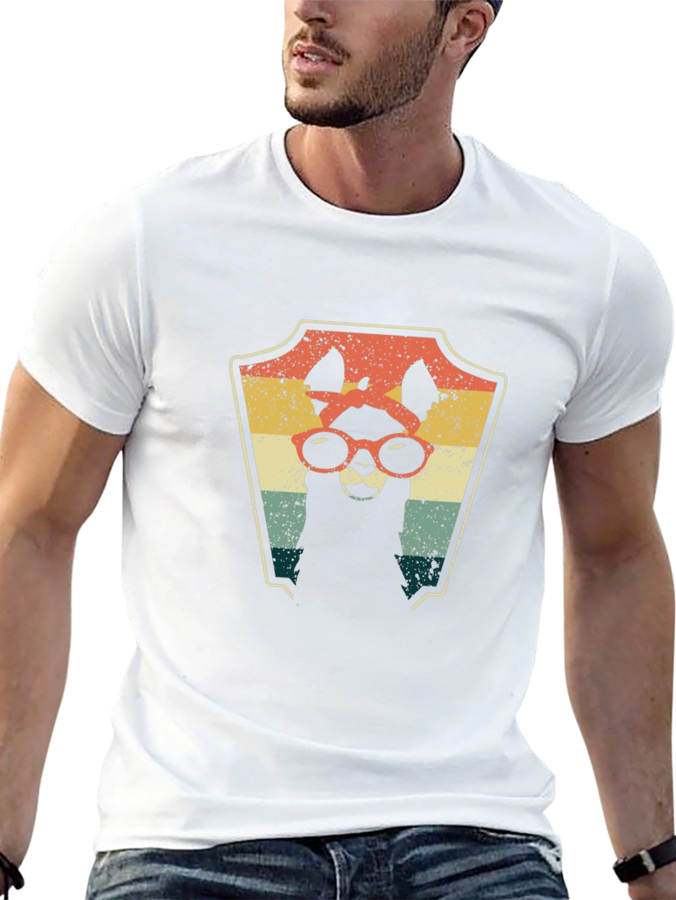 Retro Llama Graphic Tee - Cool Alpaca T-Shirt