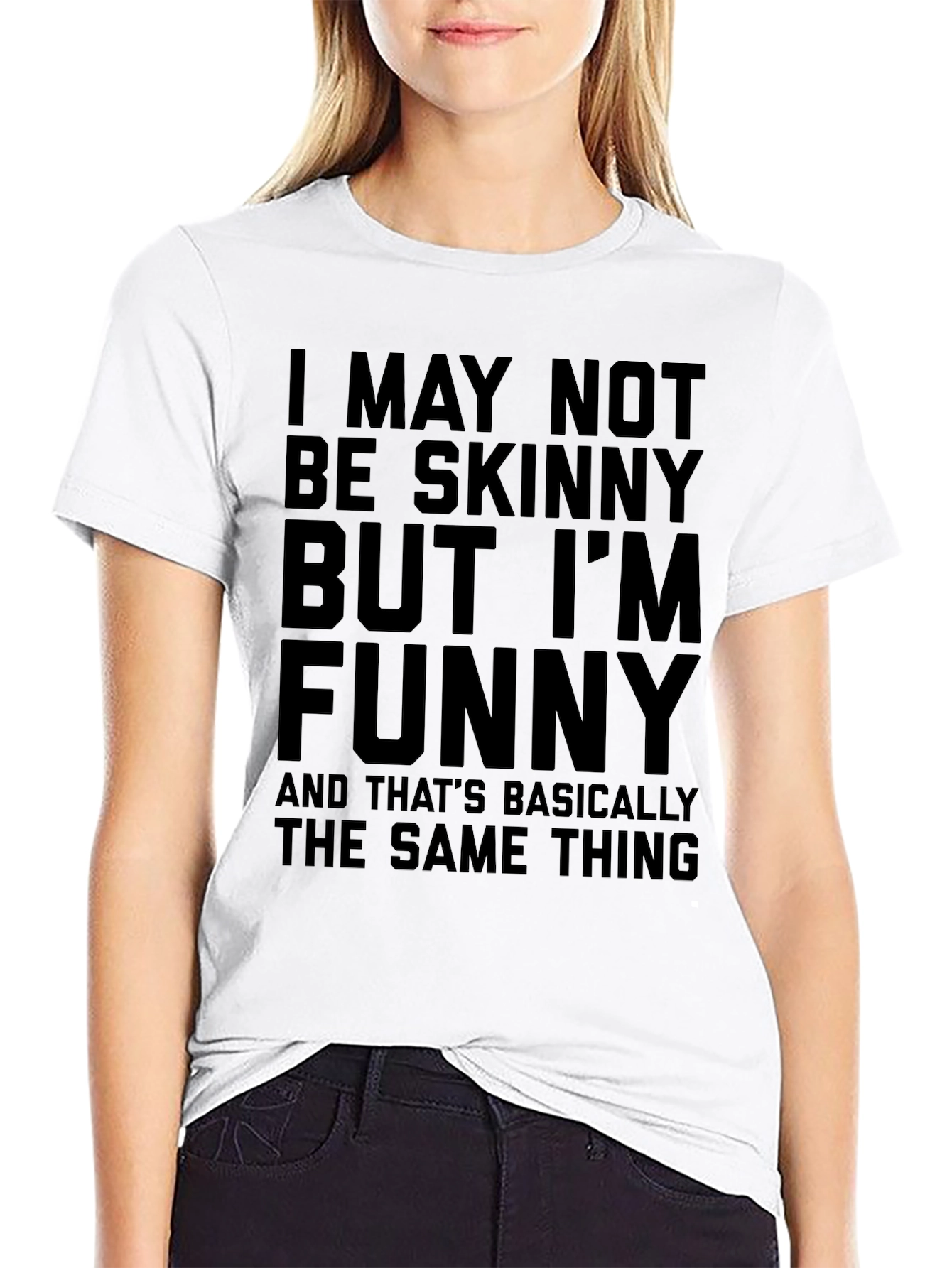 Funny Graphic Tee - Not Skinny But Funny