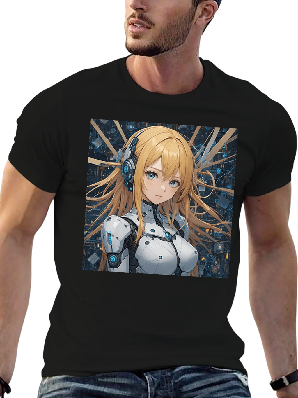 Anime Girl in Tech Suit T-Shirt