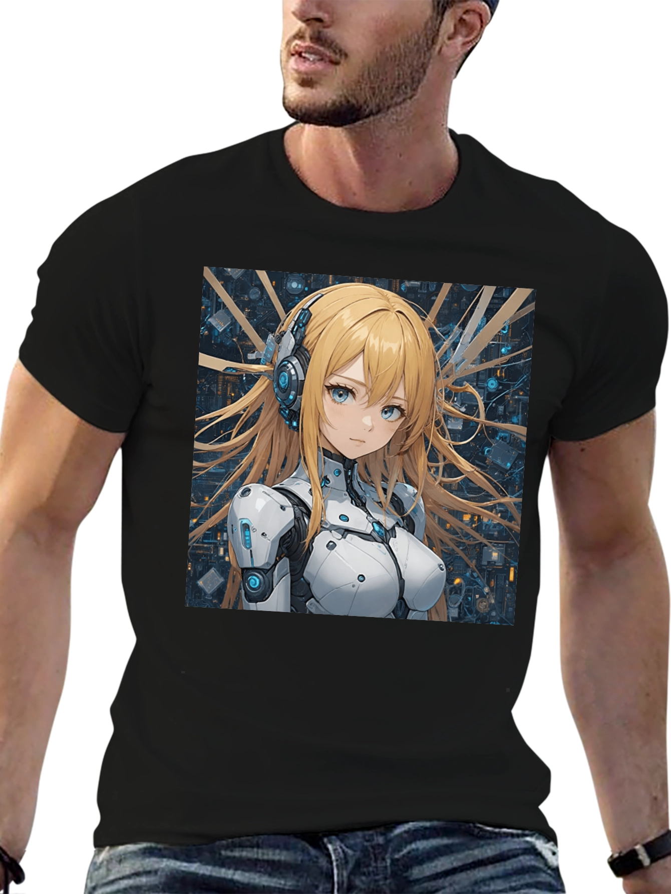 Anime Girl in Tech Suit T-Shirt