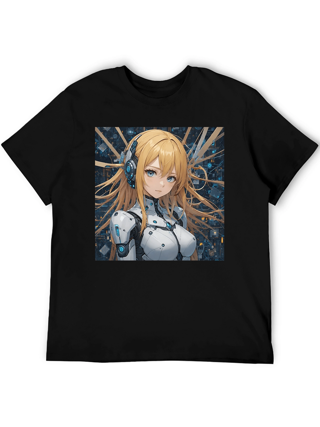 Anime Girl in Tech Suit T-Shirt