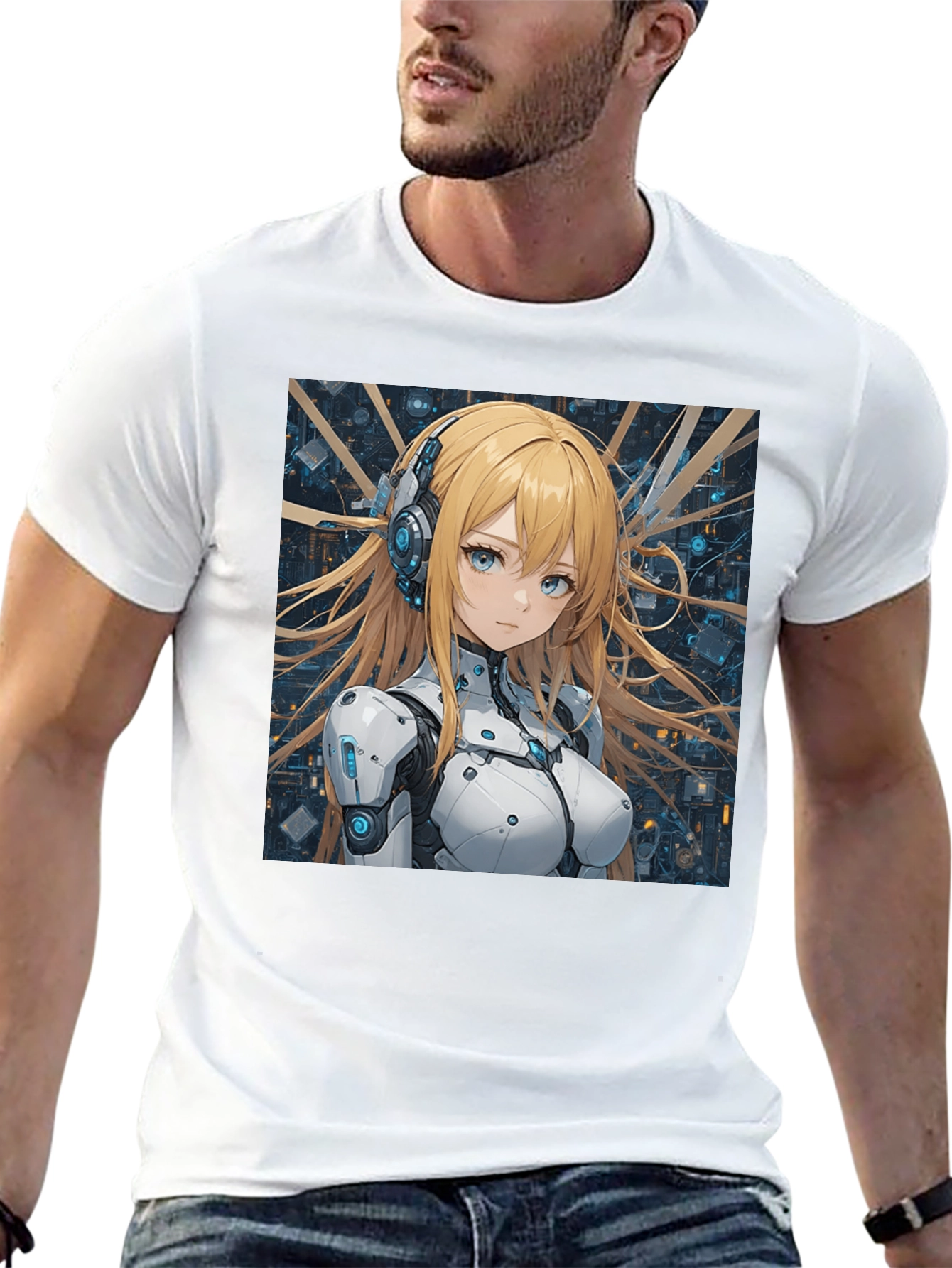 Anime Girl in Tech Suit T-Shirt