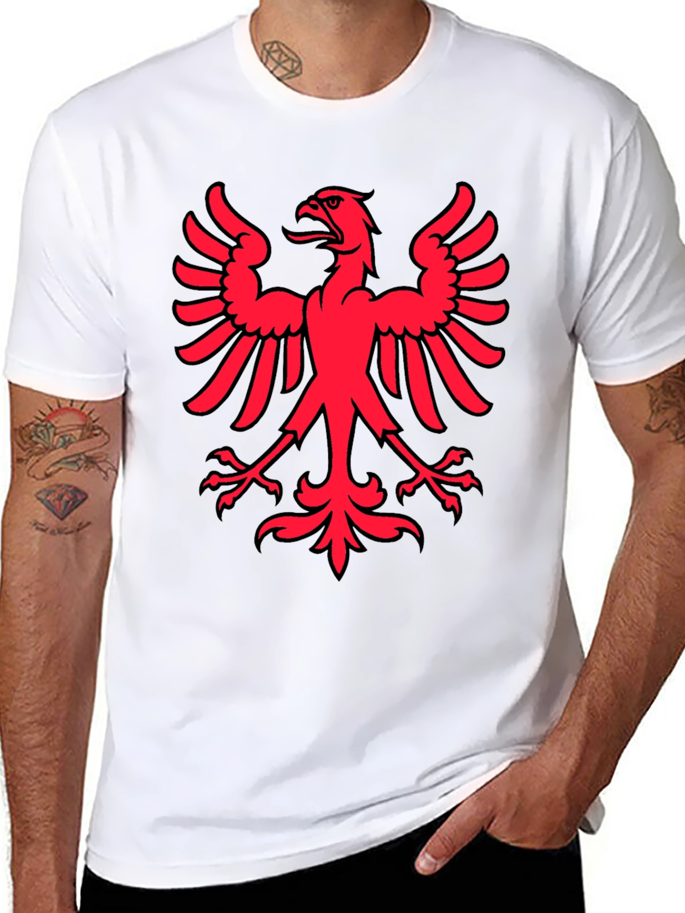 Red Eagle Graphic Black T-Shirt