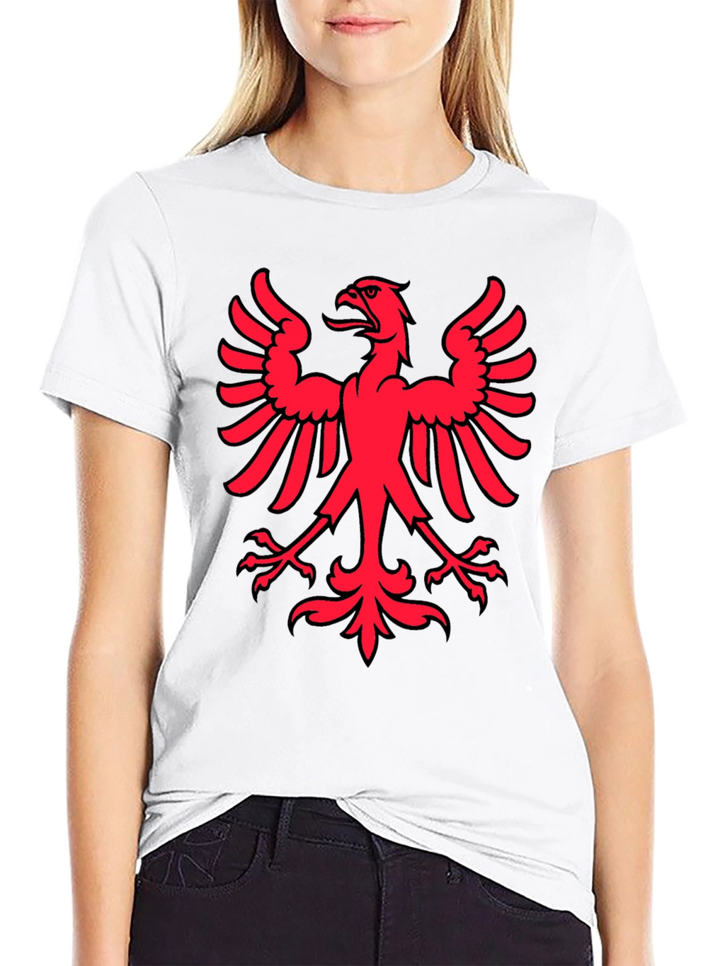 Red Eagle Graphic Black T-Shirt