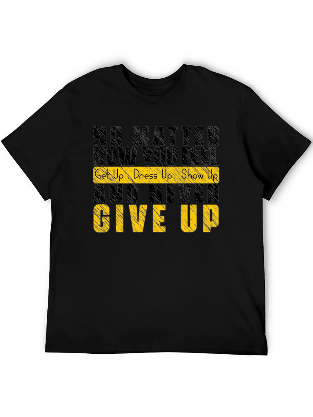 Motivational Graphic Tee: Never Give Up Shirt