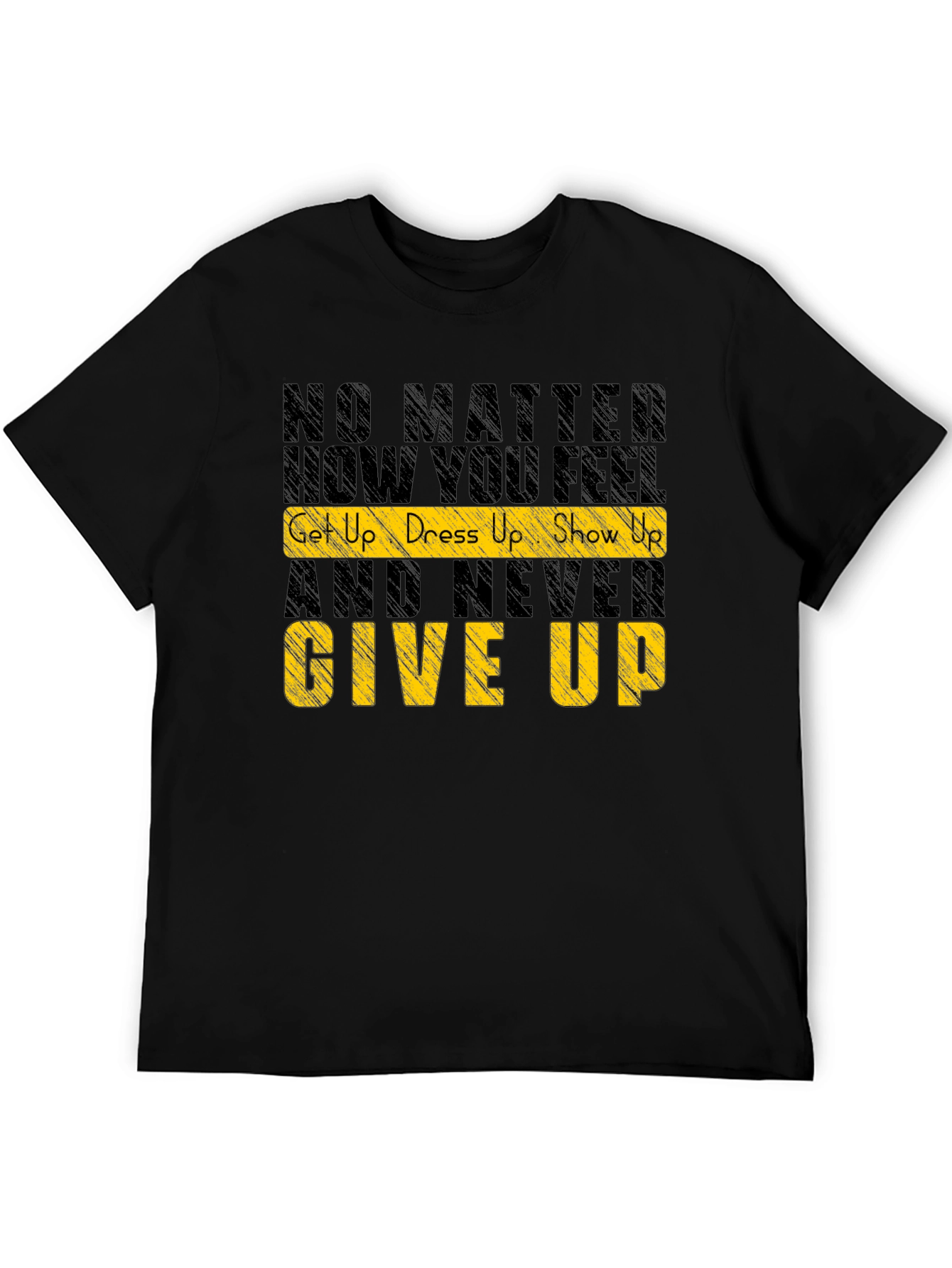 Motivational Graphic Tee: Never Give Up Shirt