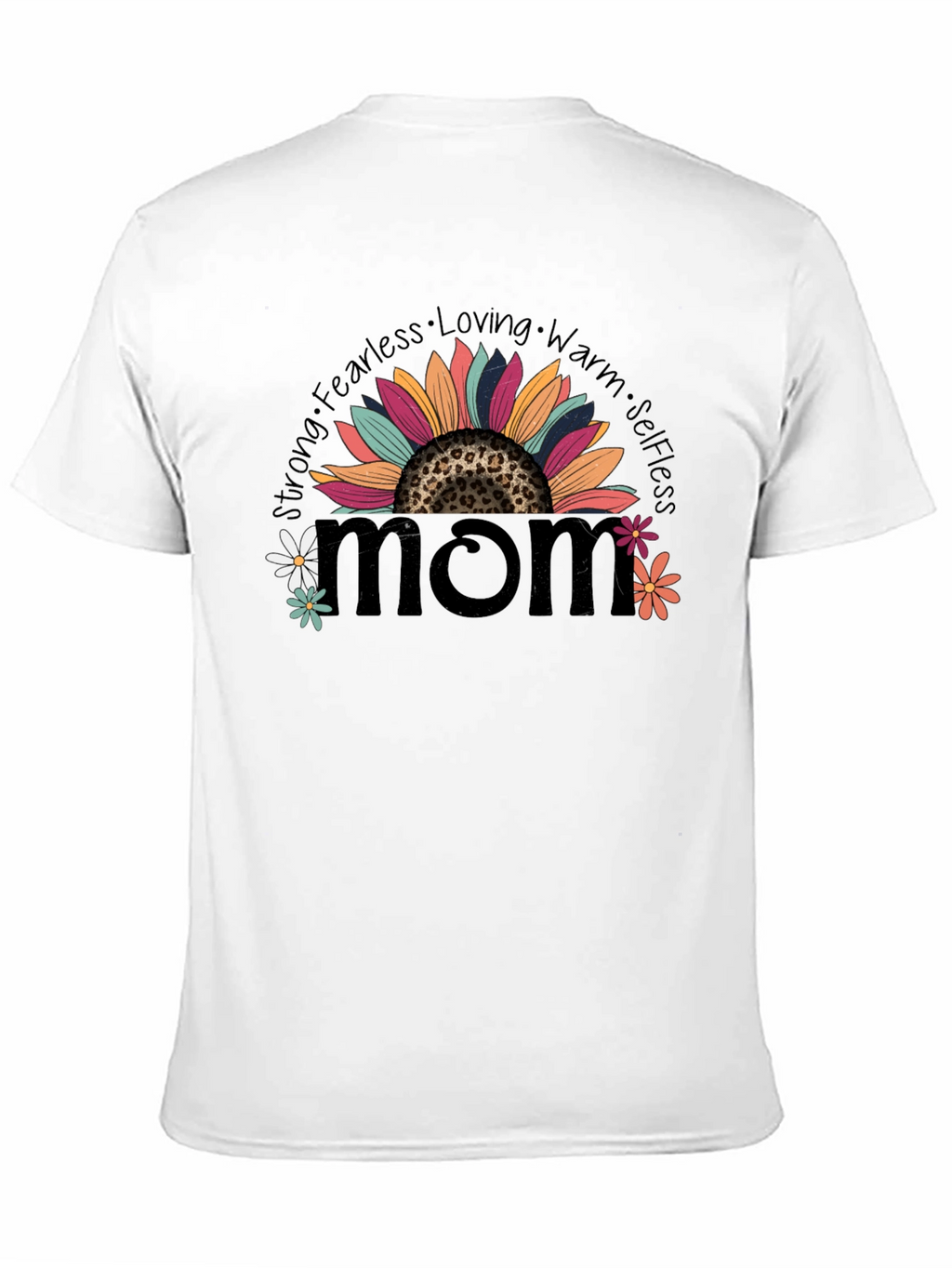 Mom Sunflower Graphic Tee - Strong Fearless Loving