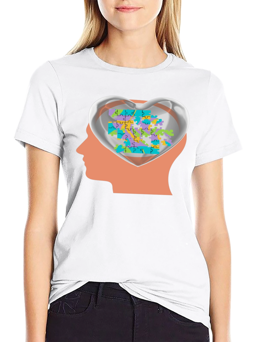 Autism Awareness Puzzle Heart Mind T-Shirt