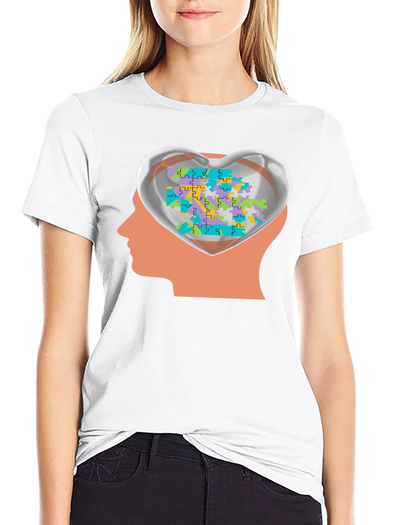 Autism Awareness Puzzle Heart Mind T-Shirt