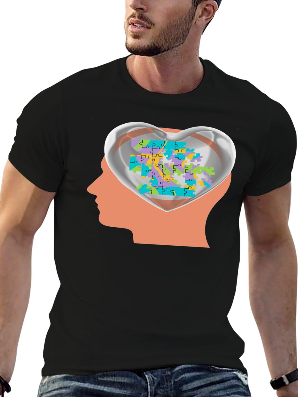 Autism Awareness Puzzle Heart Mind T-Shirt