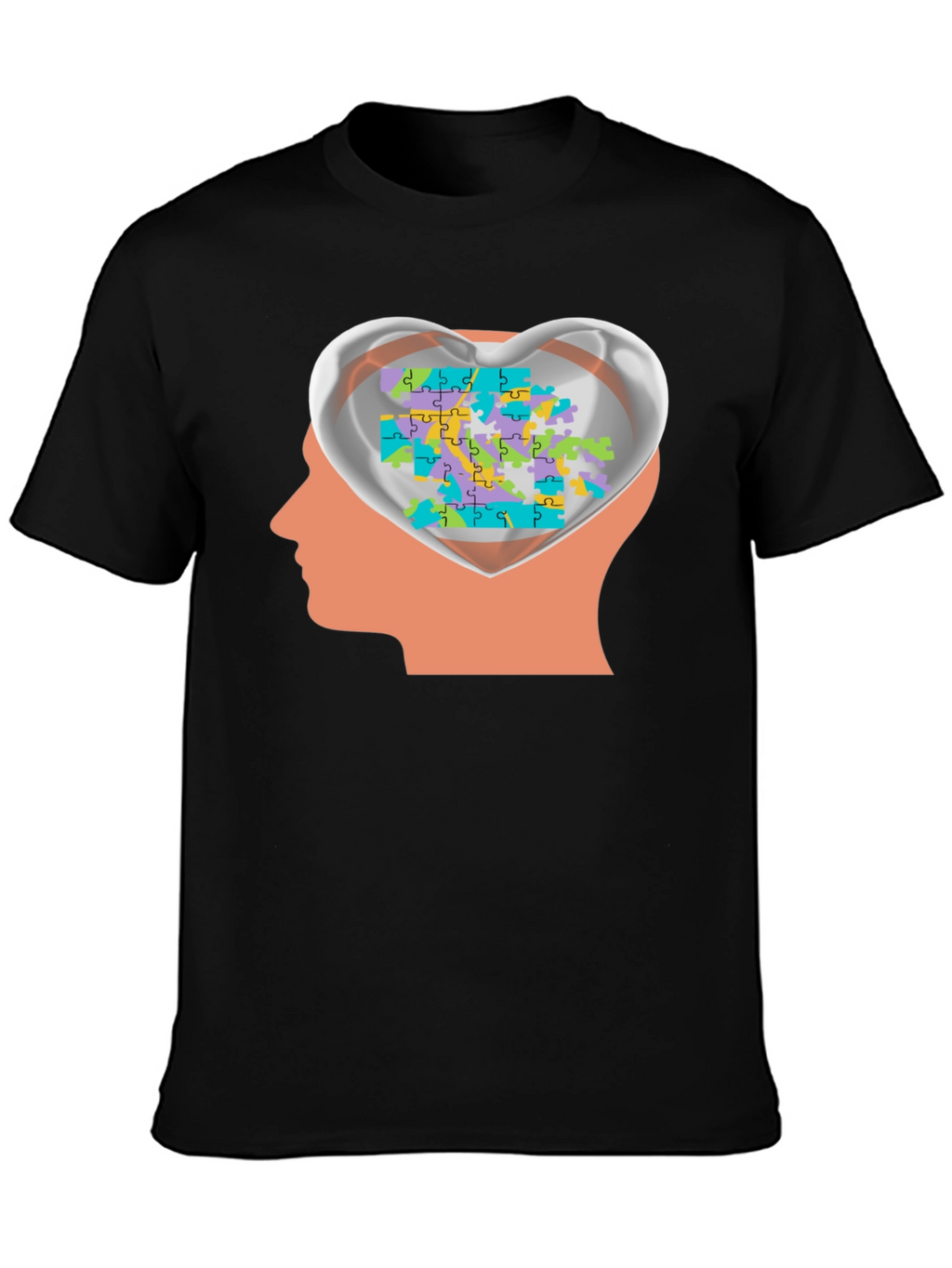 Autism Awareness Puzzle Heart Mind T-Shirt