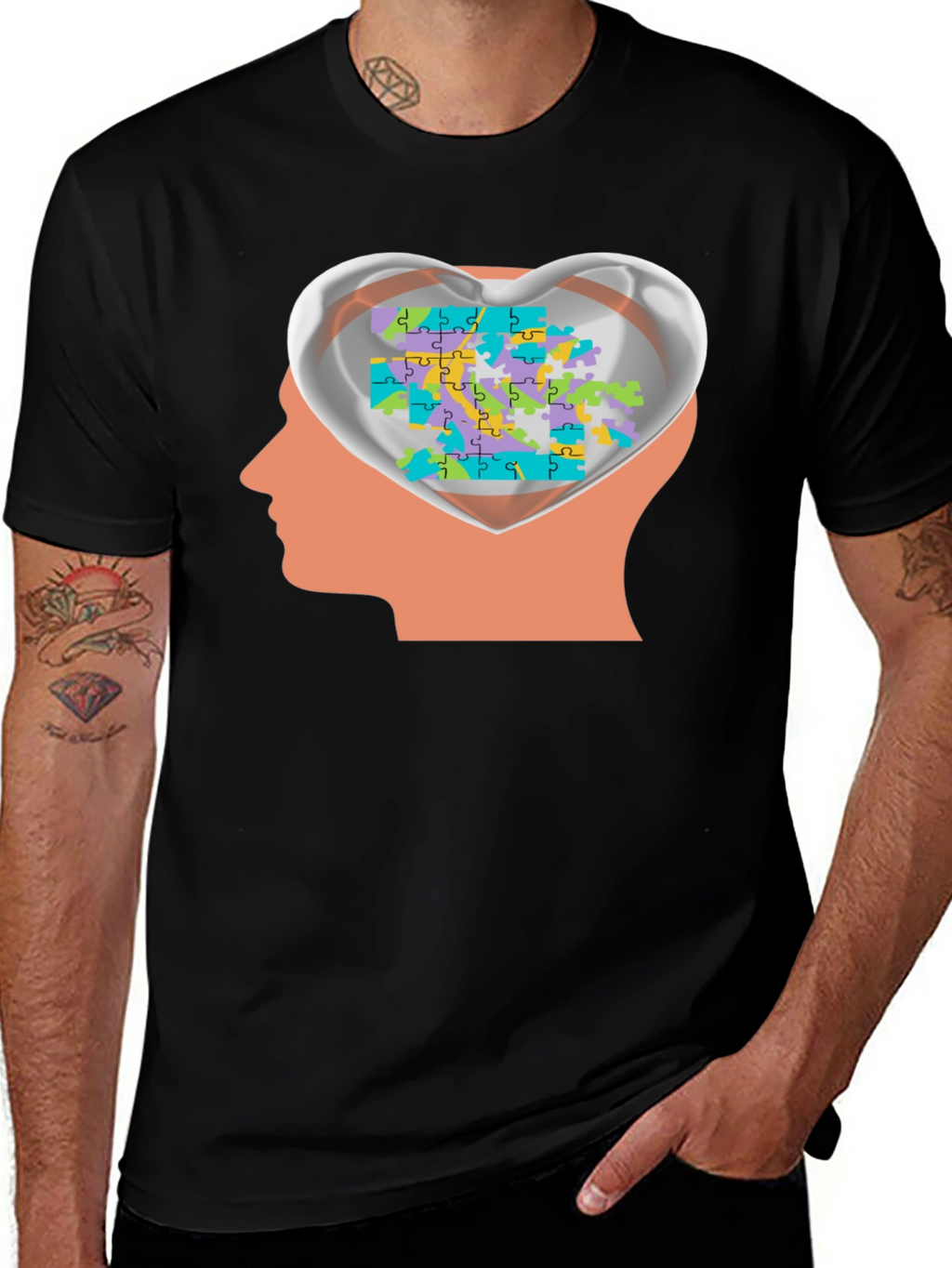 Autism Awareness Puzzle Heart Mind T-Shirt