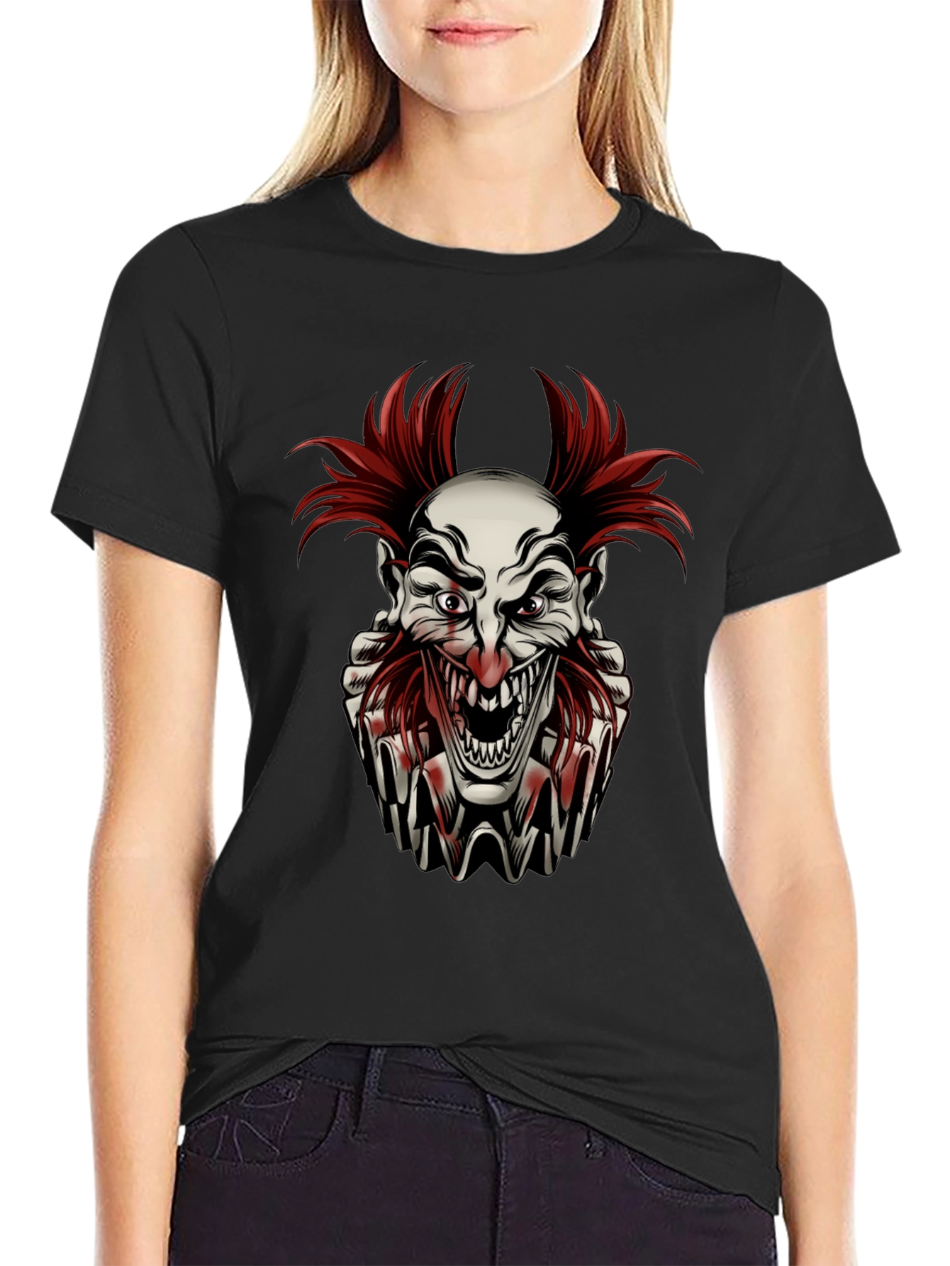 Horror Clown Graphic T-Shirt - Mens Black Tee