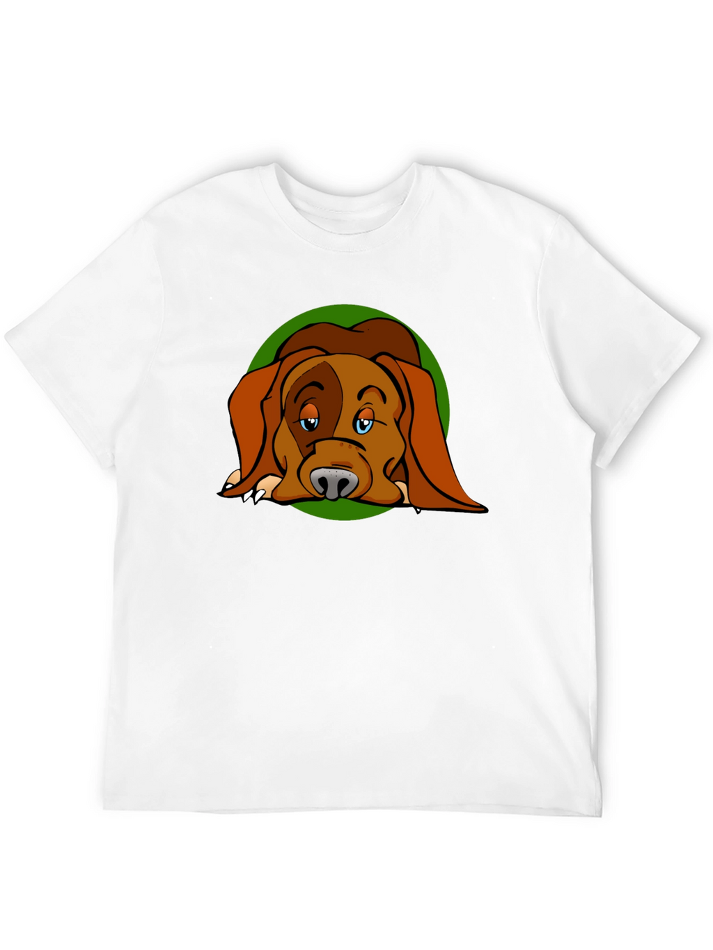 Dog Cartoon Graphic Black T-Shirt