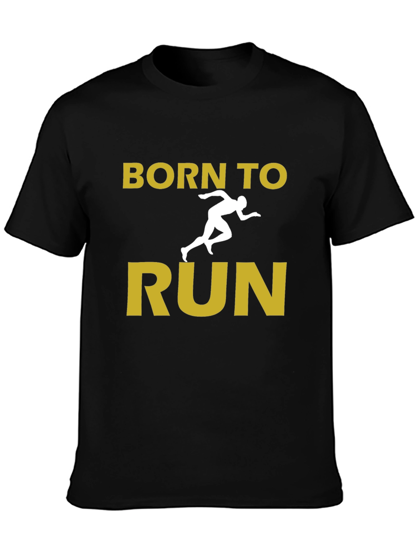 Born To Run Graphic Tee - Sporty Black T-Shirt