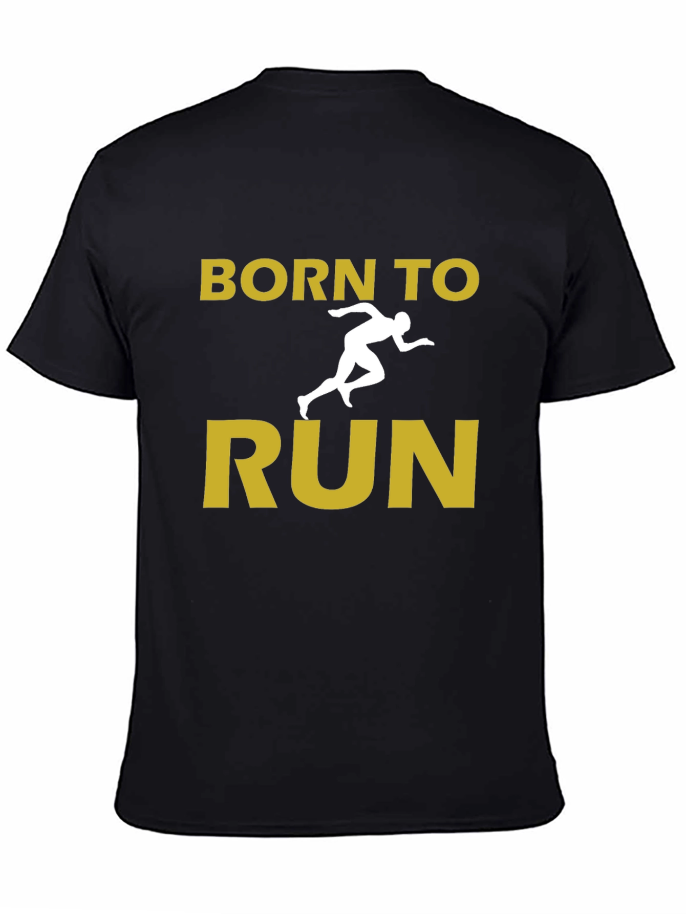 Born To Run Graphic Tee - Sporty Black T-Shirt