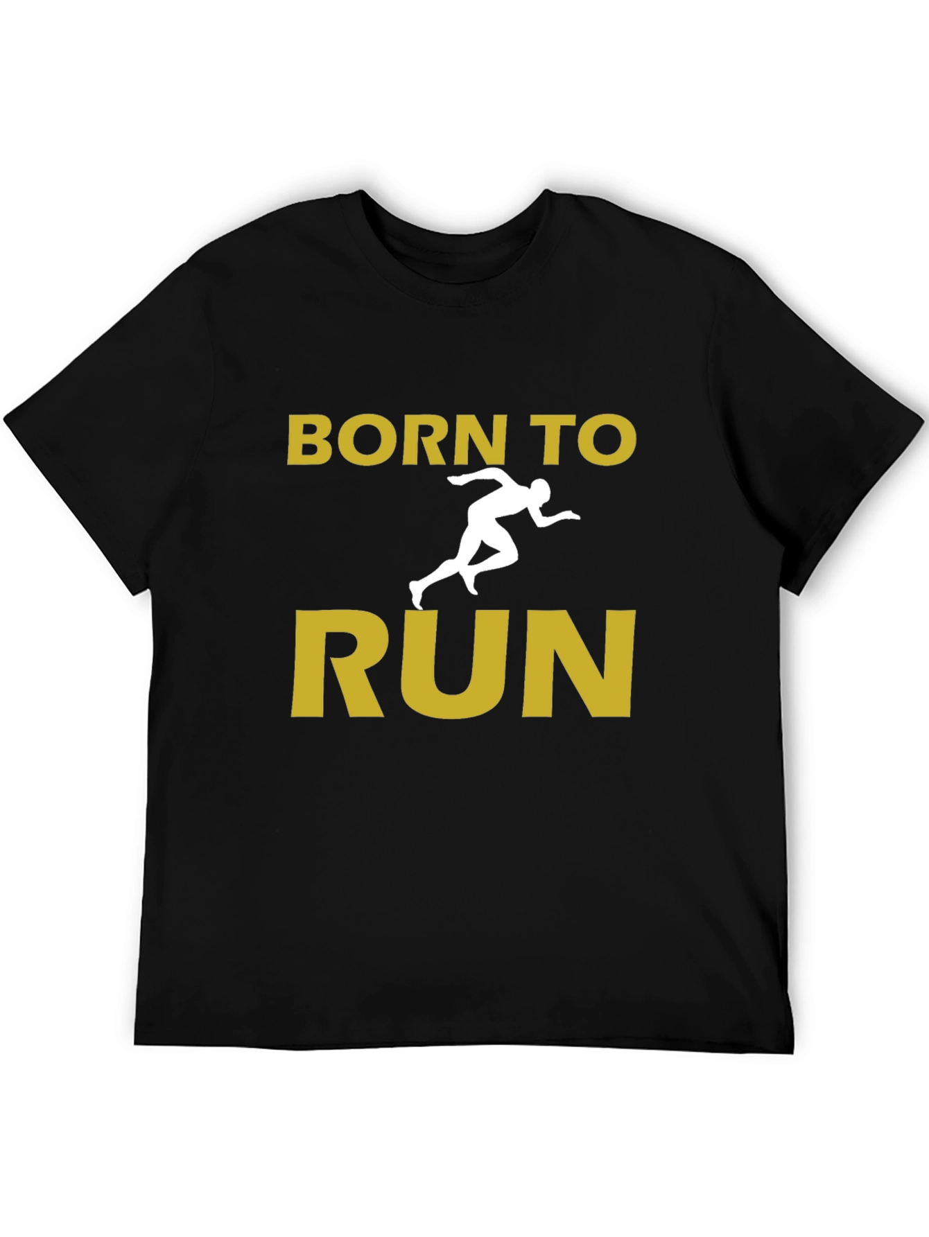 Born To Run Graphic Tee - Sporty Black T-Shirt