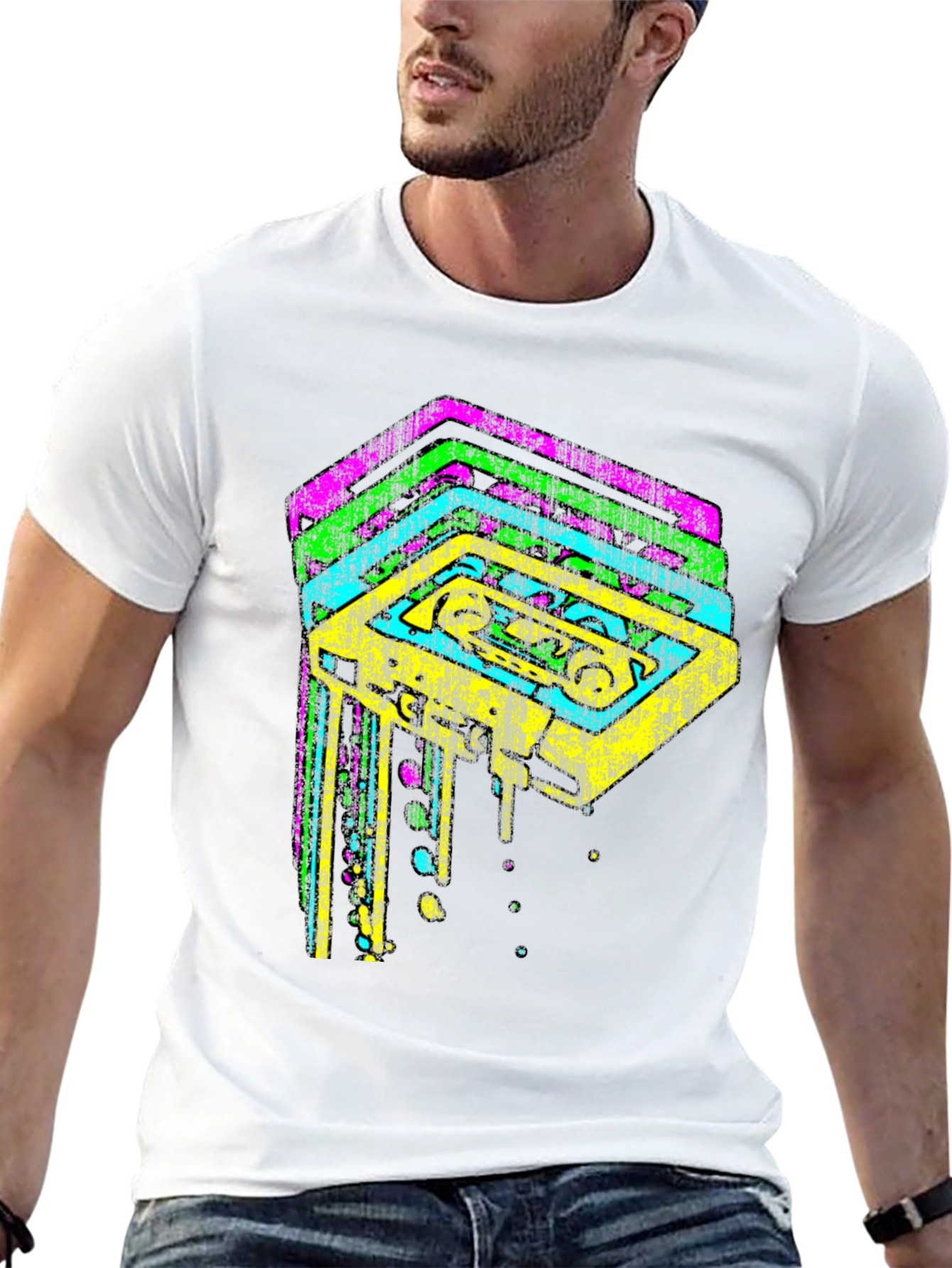 Retro Cassette Tape Graphic Tee - 80s Vibes