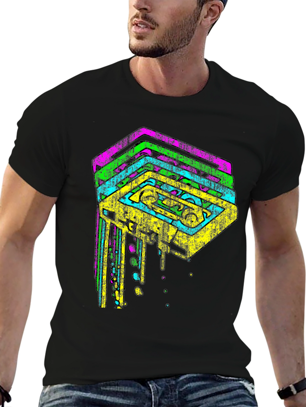 Retro Cassette Tape Graphic Tee - 80s Vibes