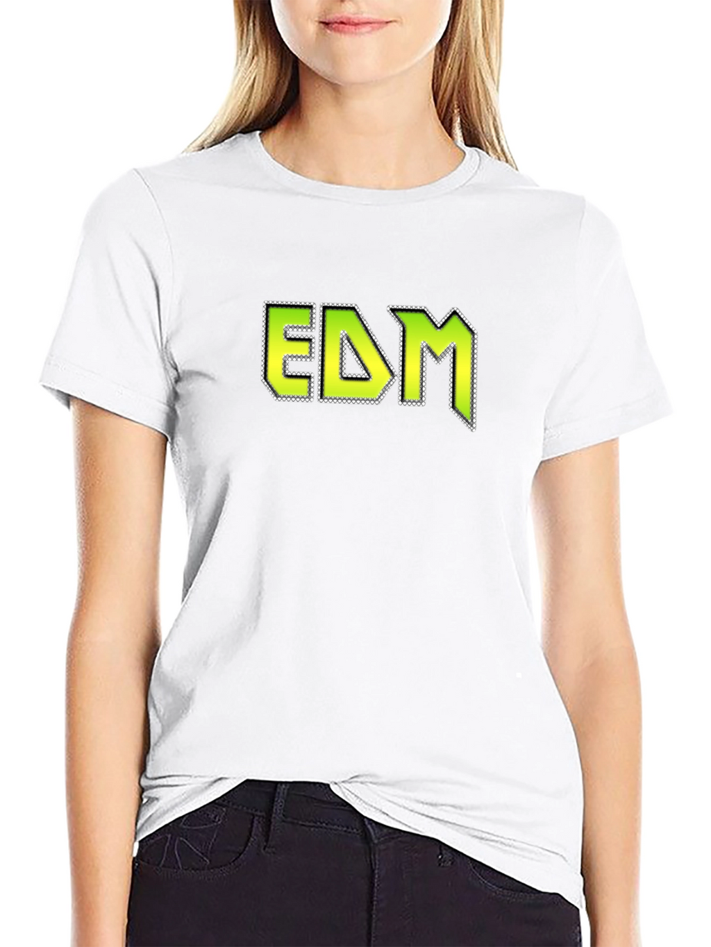 EDM Graphic Tee - Black Cotton Blend T-Shirt