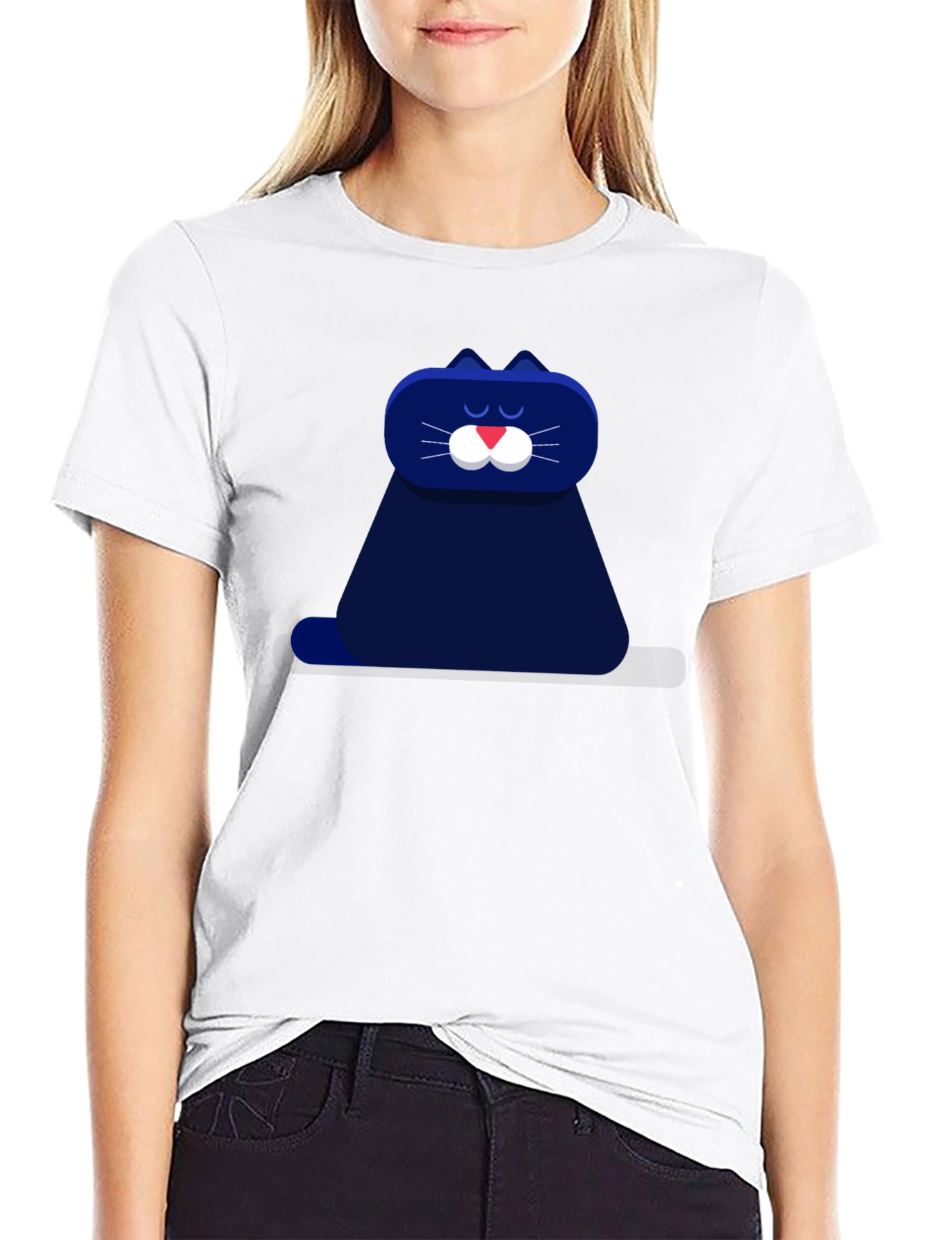 Cool Cat Graphic Tee - Black