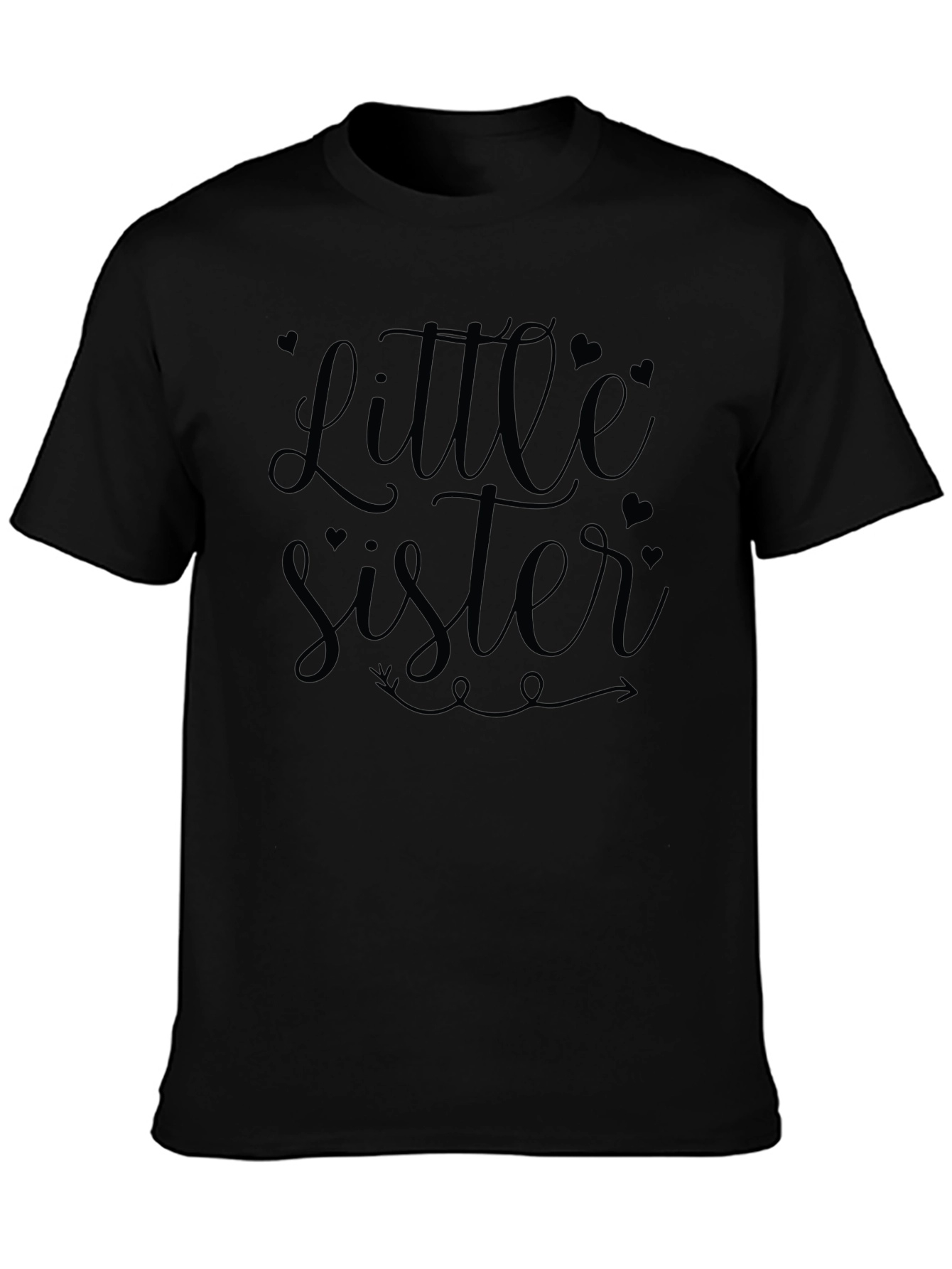 Little Sister Black Graphic Tee