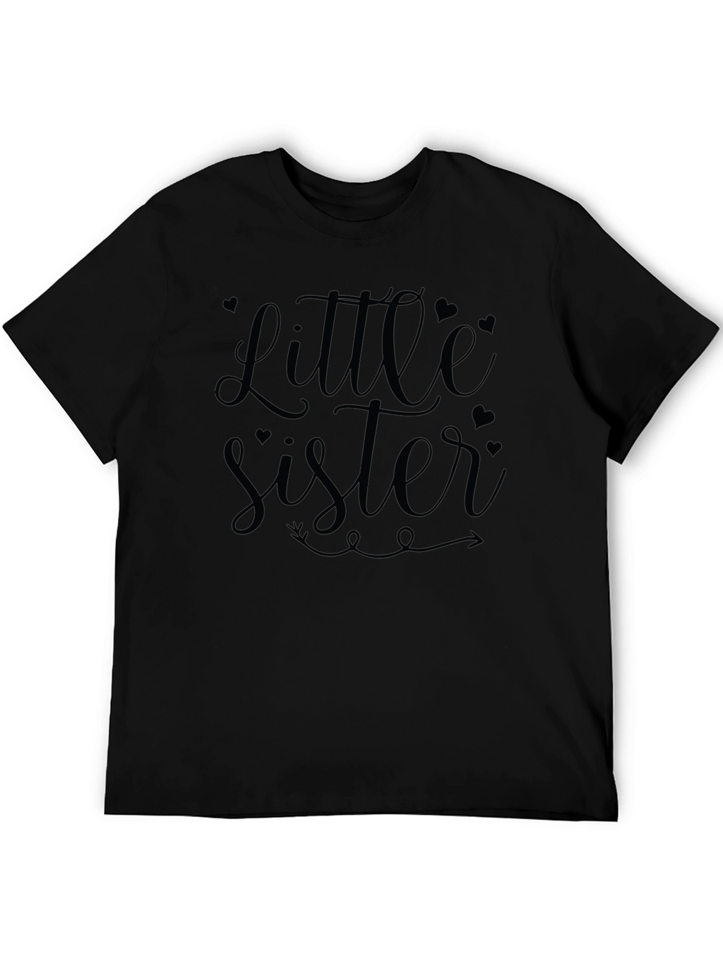 Little Sister Black Graphic Tee