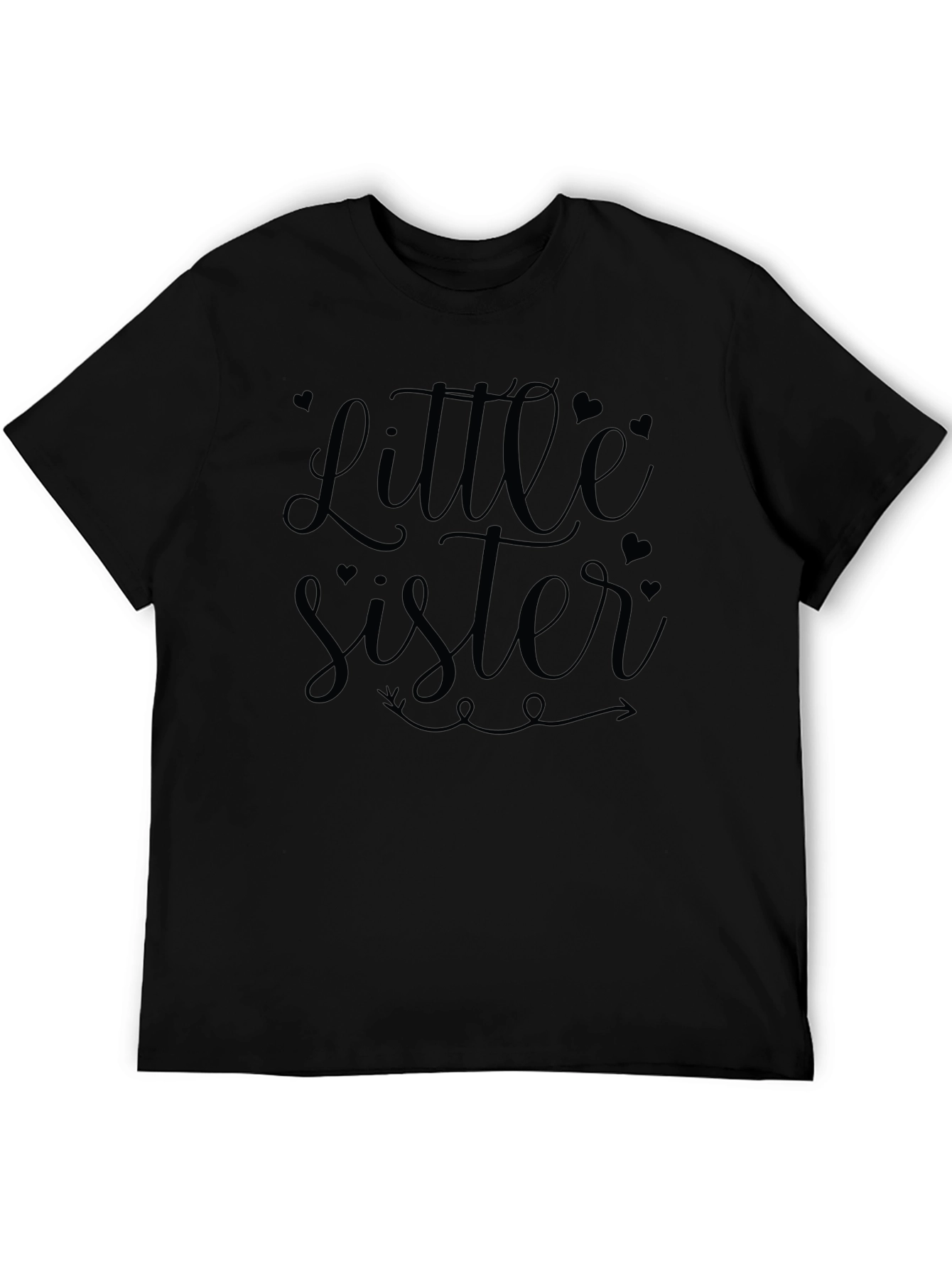 Little Sister Black Graphic Tee