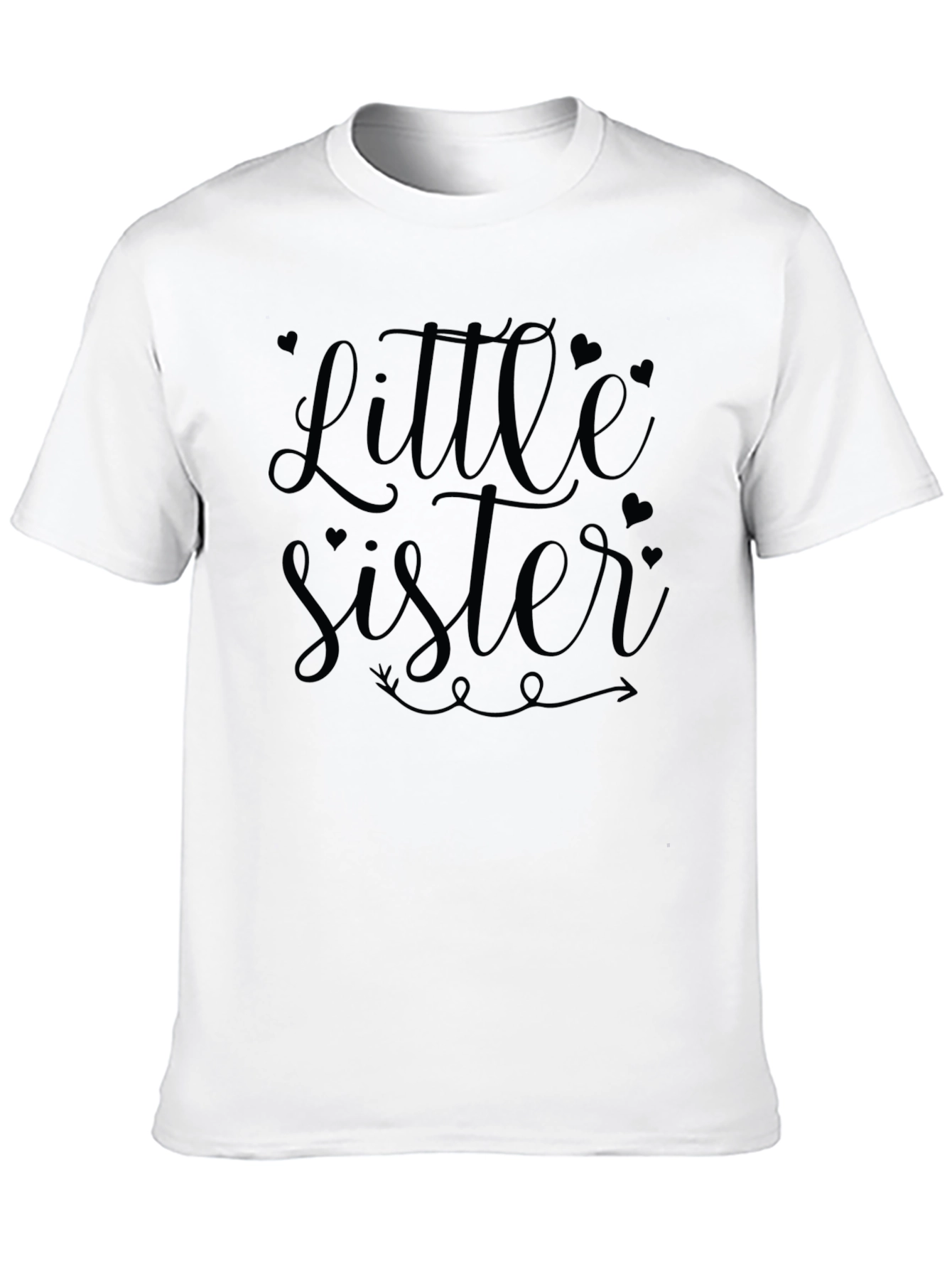 Little Sister Black Graphic Tee