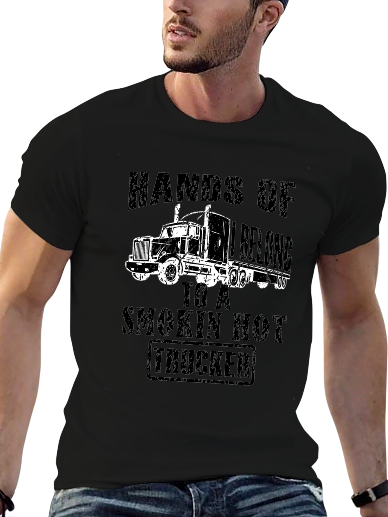 Smokin Hot Trucker Black T-Shirt