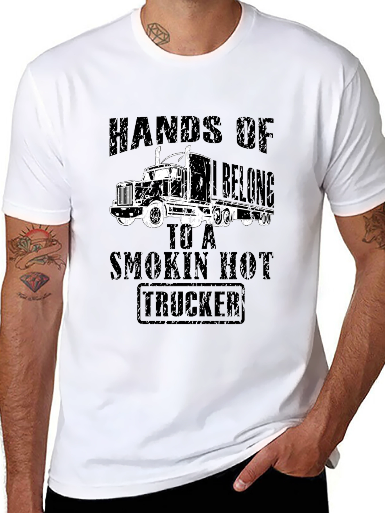 Smokin Hot Trucker Black T-Shirt