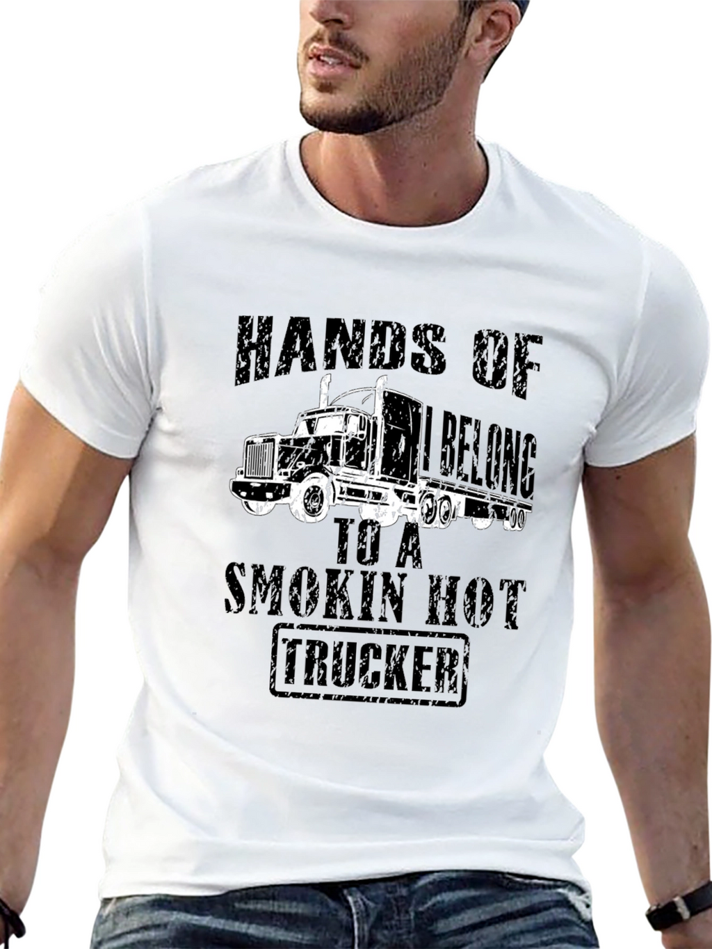 Smokin Hot Trucker Black T-Shirt