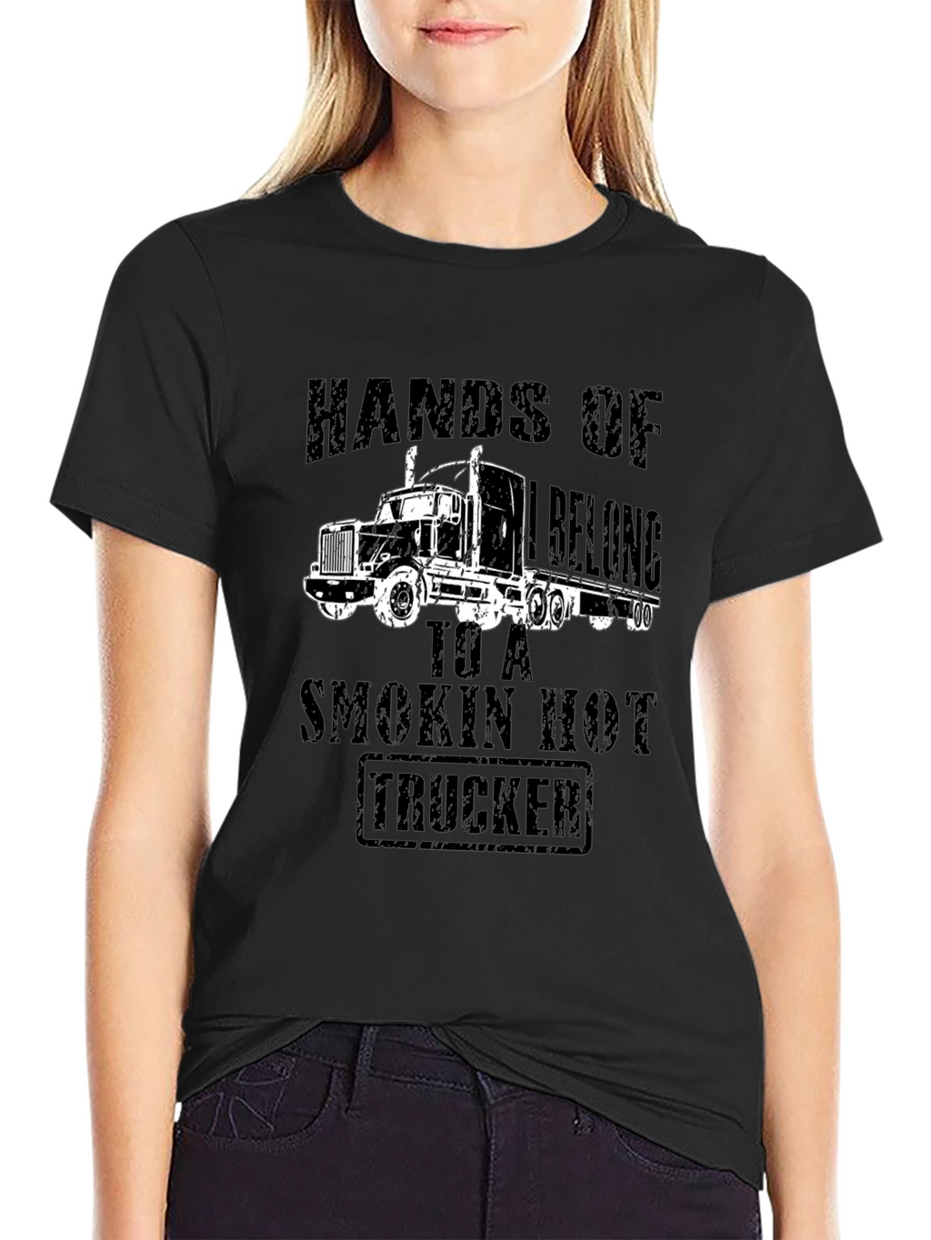 Smokin Hot Trucker Black T-Shirt